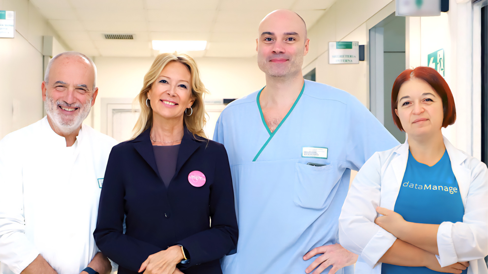 Caffi con i responsabili della Breast Unit dell'ospedale di Piacenza