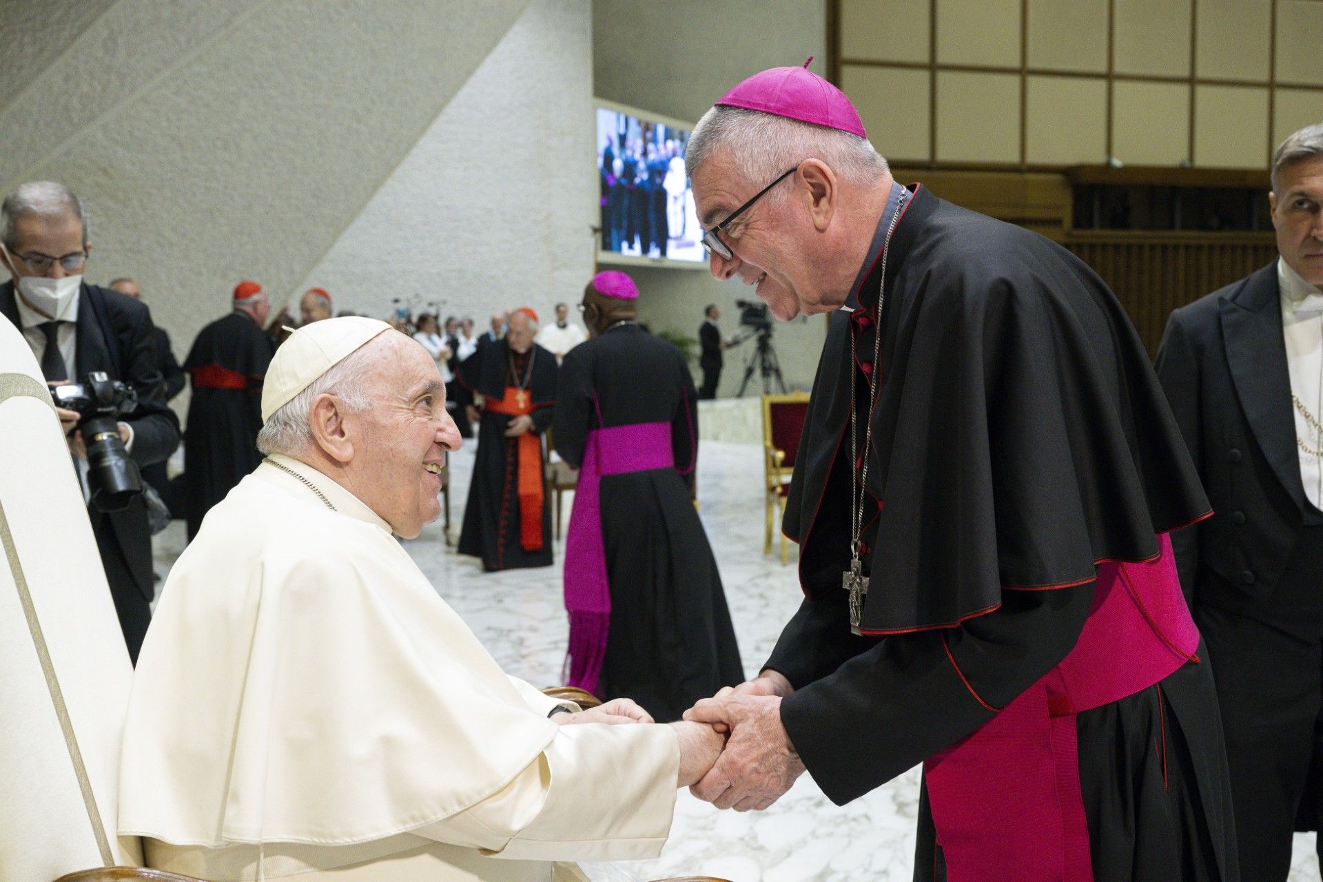 Cevolotto con Papa Francesco