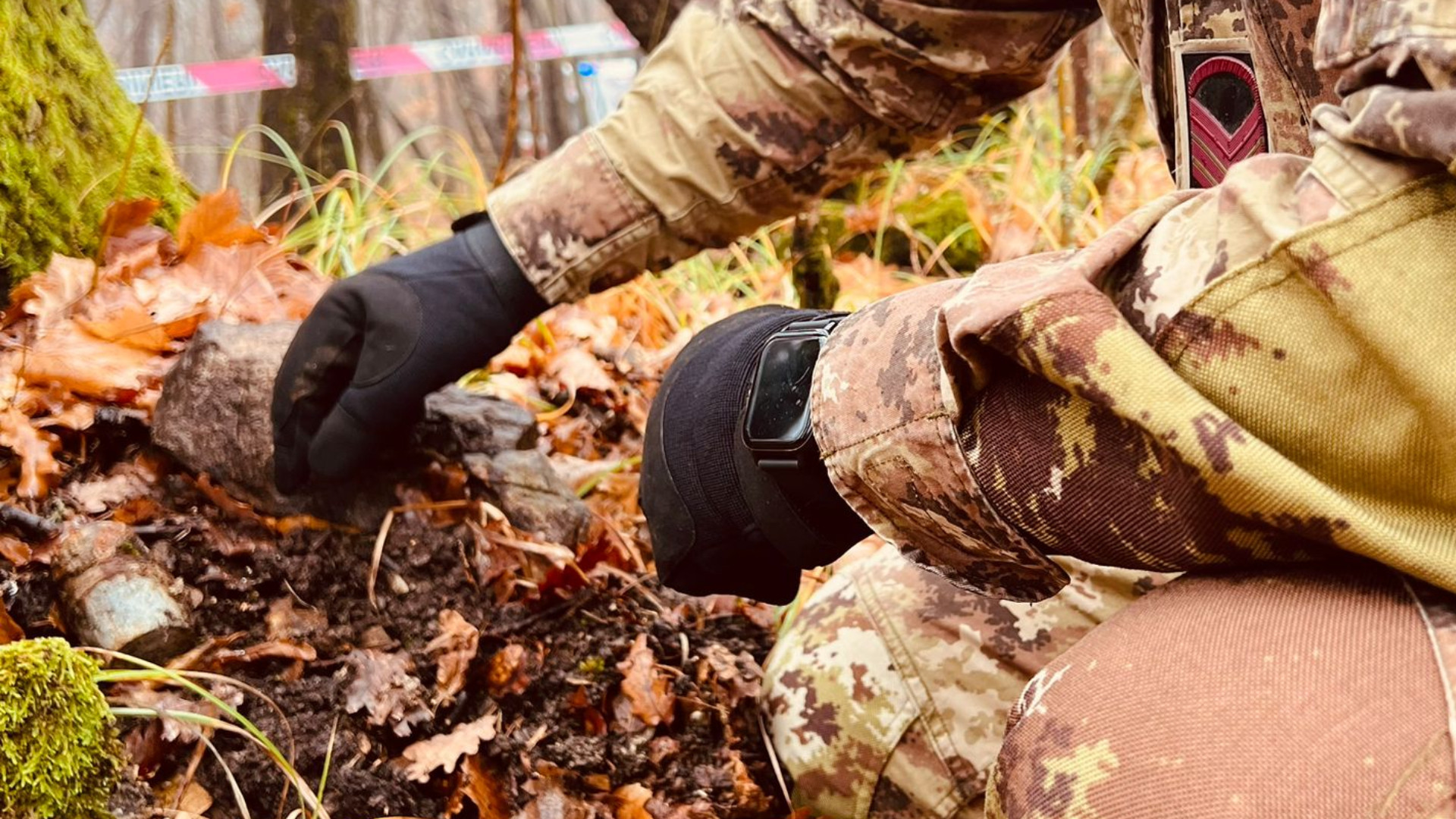 Bomba a mano nei boschi di Bobbio, intervento del Genio Pontieri