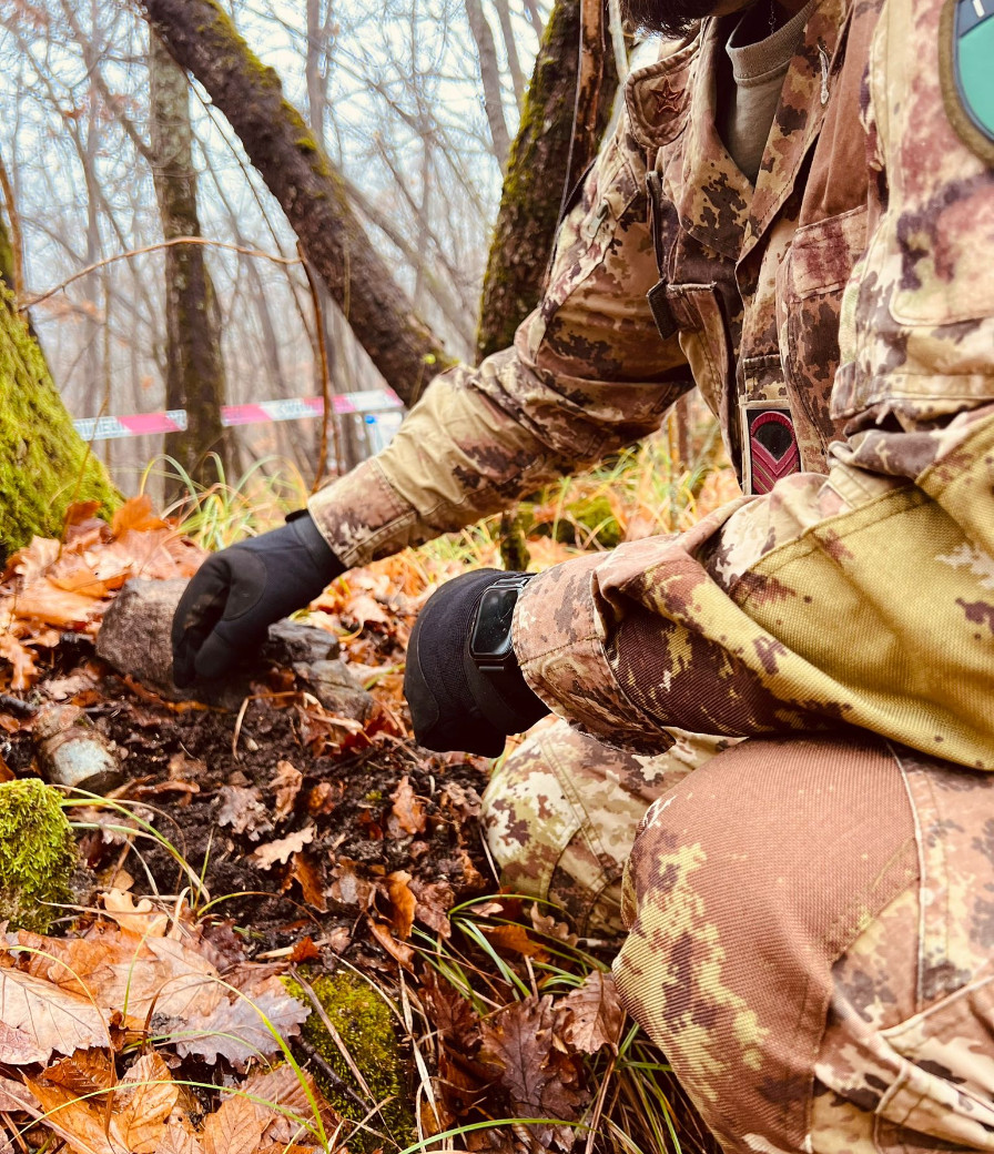 Bomba a mano nei boschi di Bobbio, intervento del Genio Pontieri
