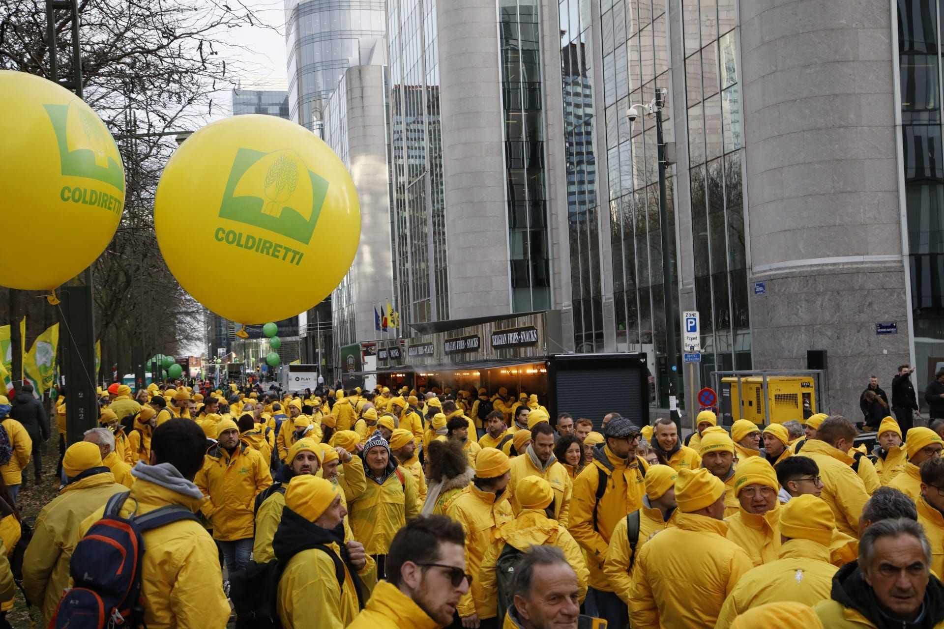 La manifestazione di Coldiretti a Bruxelles