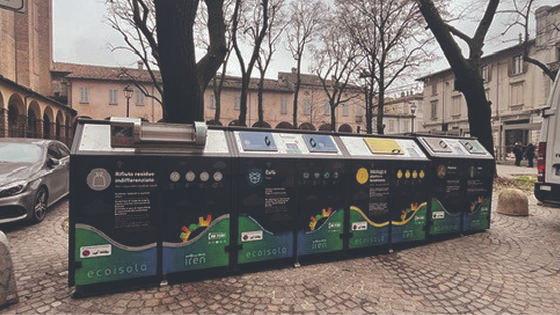 Piazzale Plebiscito, la prima eco-isola. L'altra è in corso di valutazione