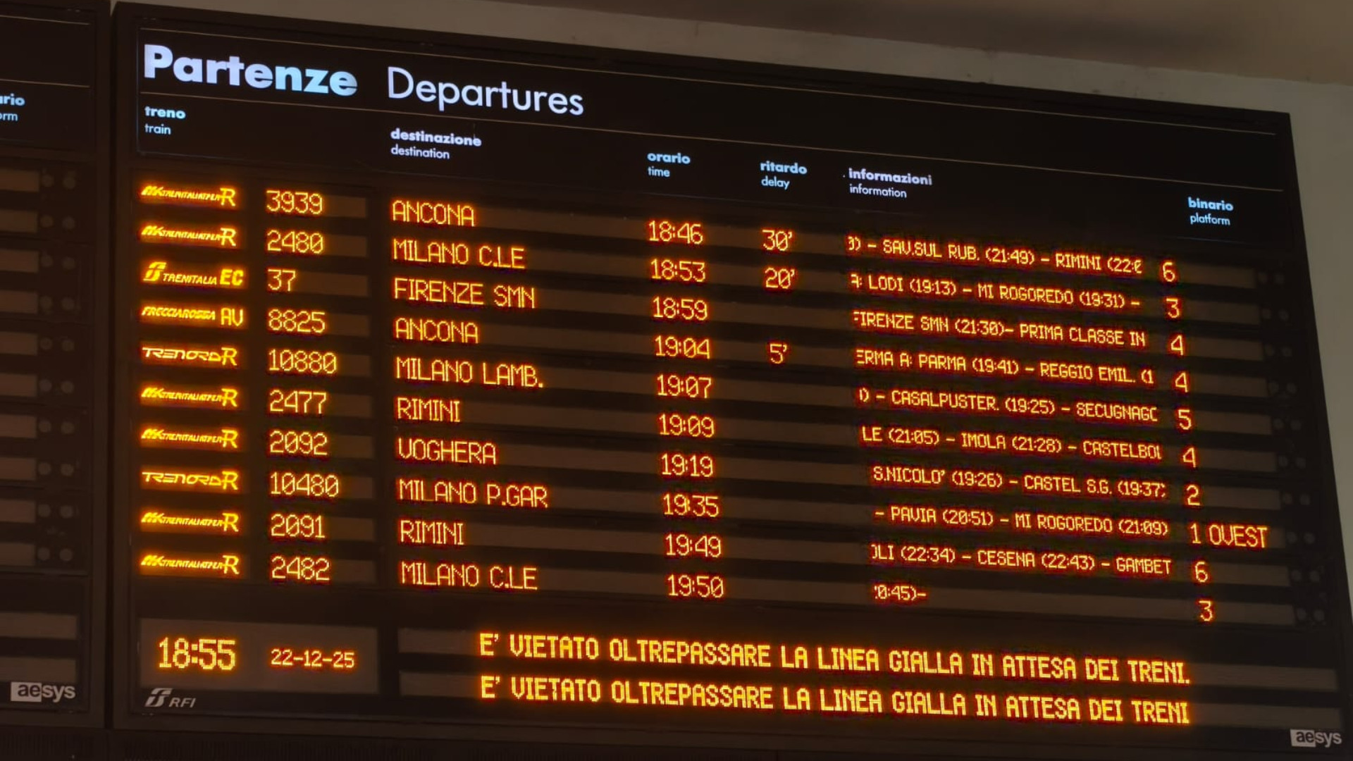 Treni in ritardo alla stazione di Piacenza, disagi per i pendolari