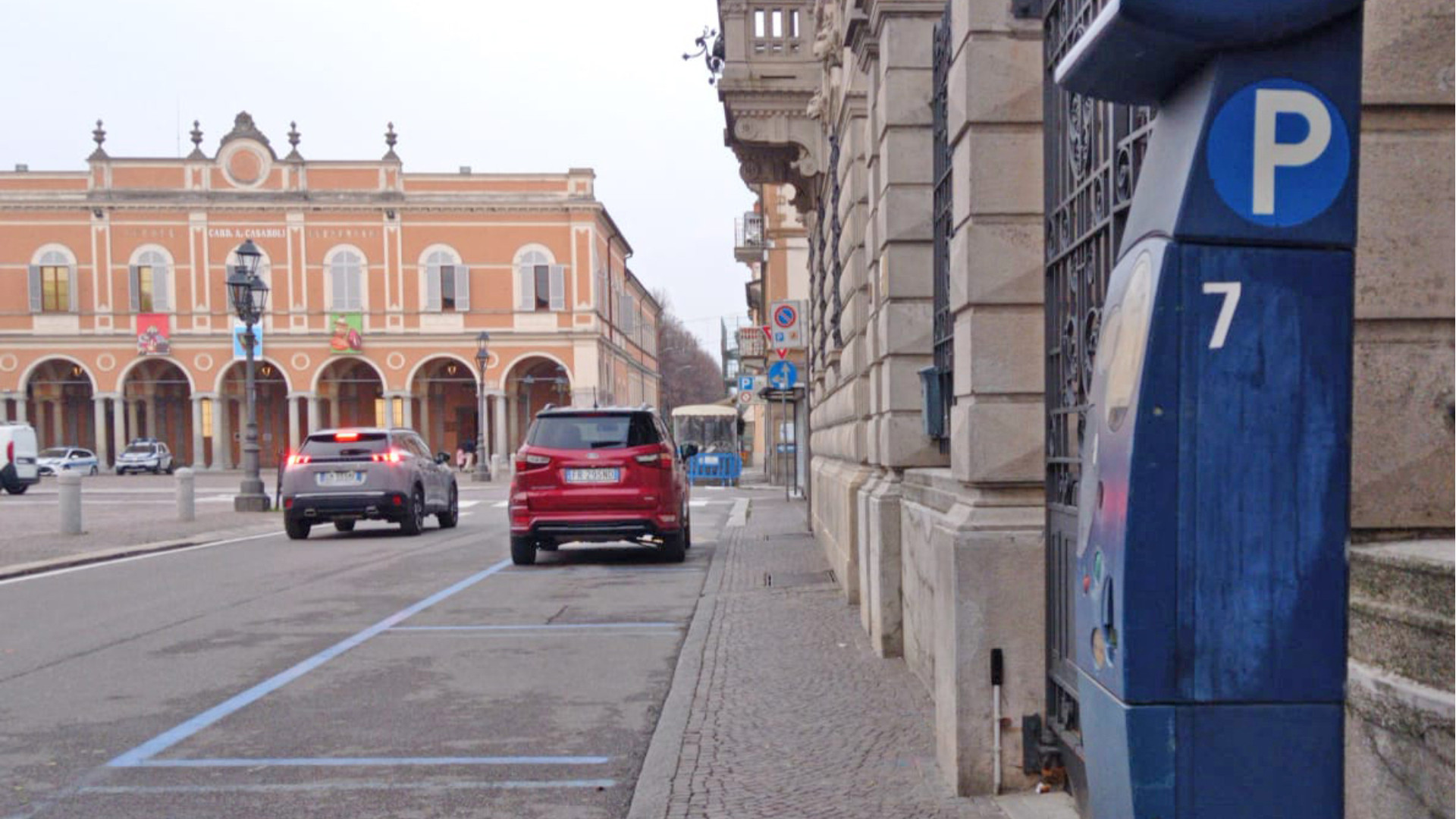 Un vecchio parcometro a moneta