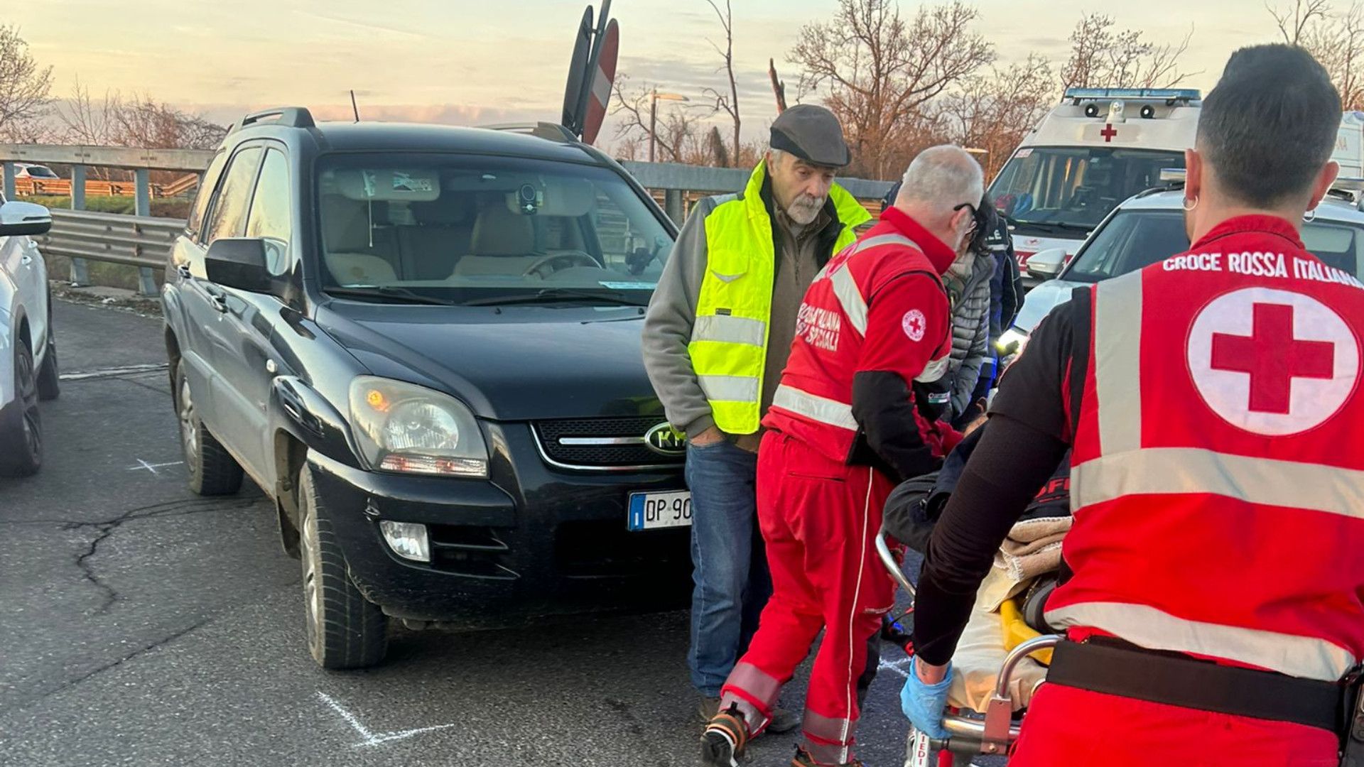 Un momento dei soccorsi