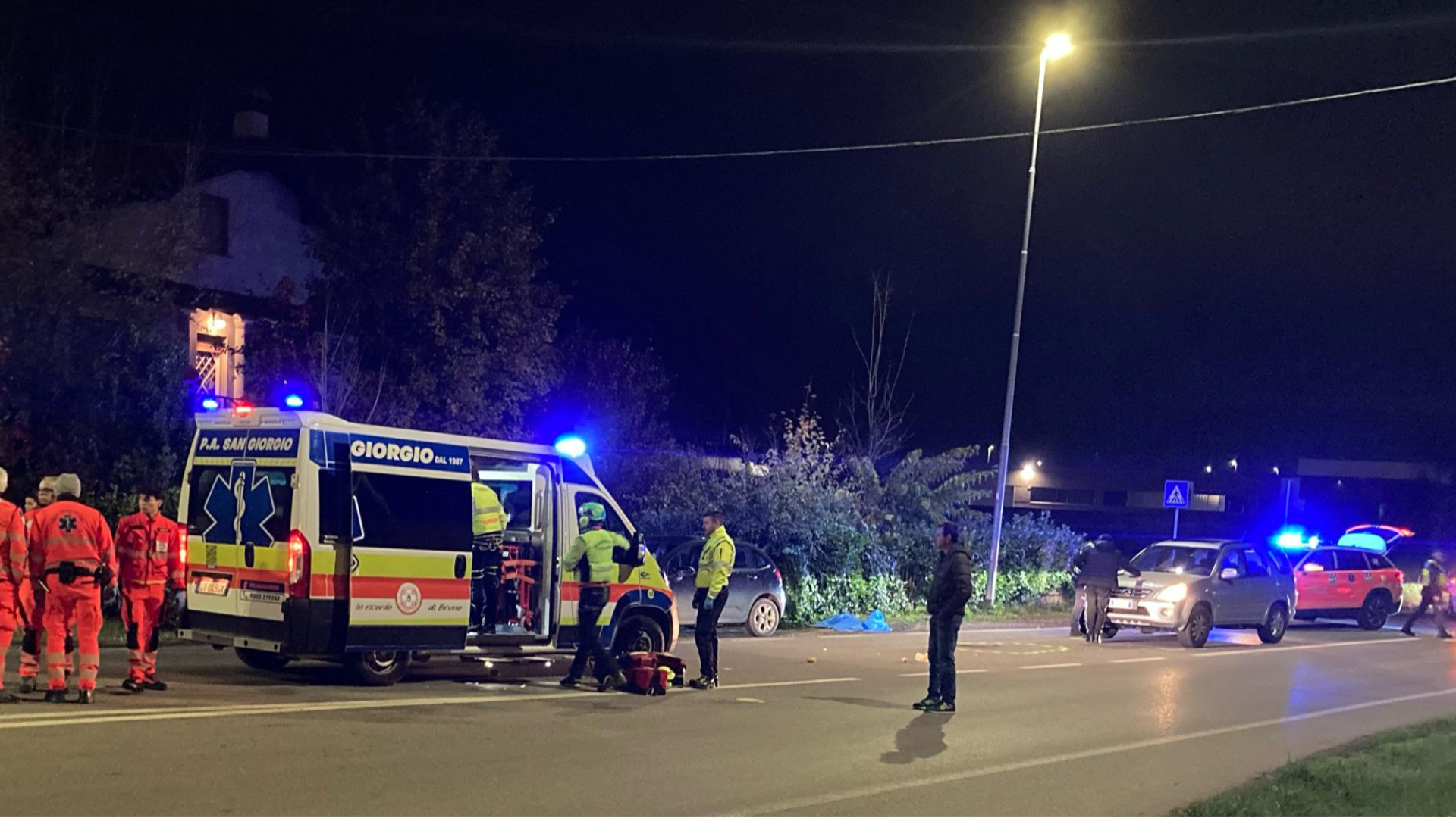 I soccorsi durante l'incidente dello scorso 23 novembre