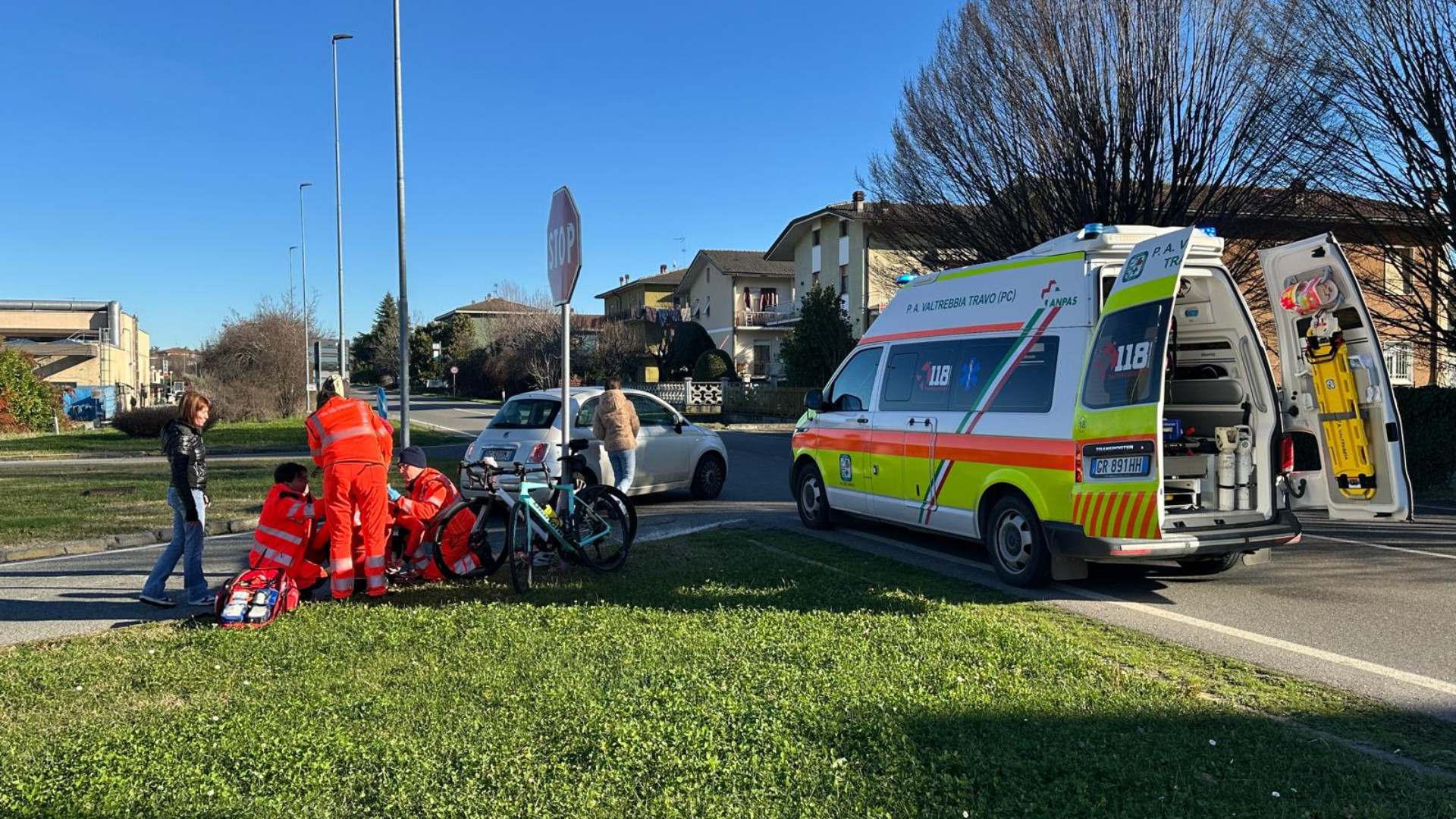 I soccorritori sul posto - © Libertà/Pietro Zangrandi