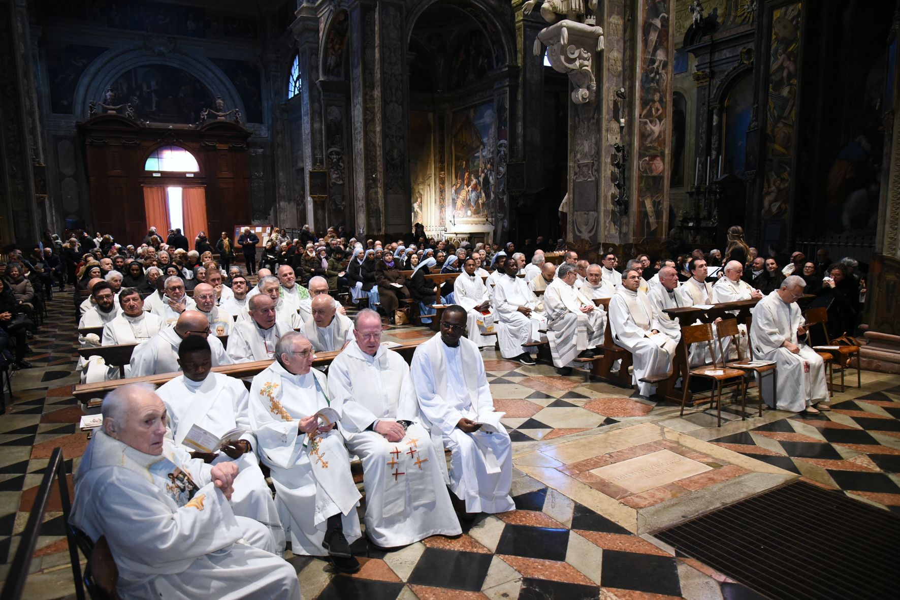 La celebrazione nella chiesa di Santa Maria di Campagna - © Libertà/Del Papa