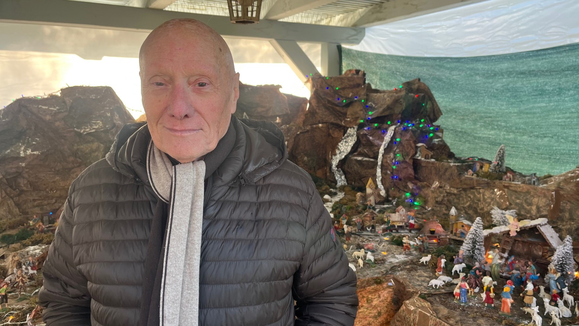 Giorgio Groppi e il suo presepe- © Libertà