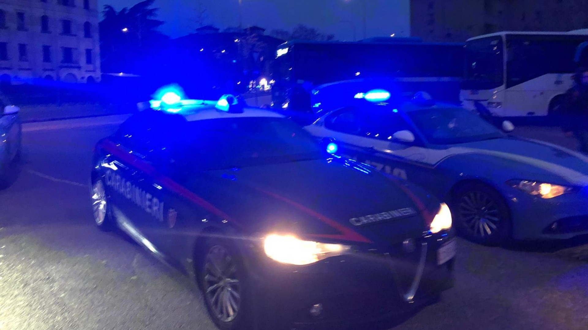 Le vetture intervenute nell'inseguimento