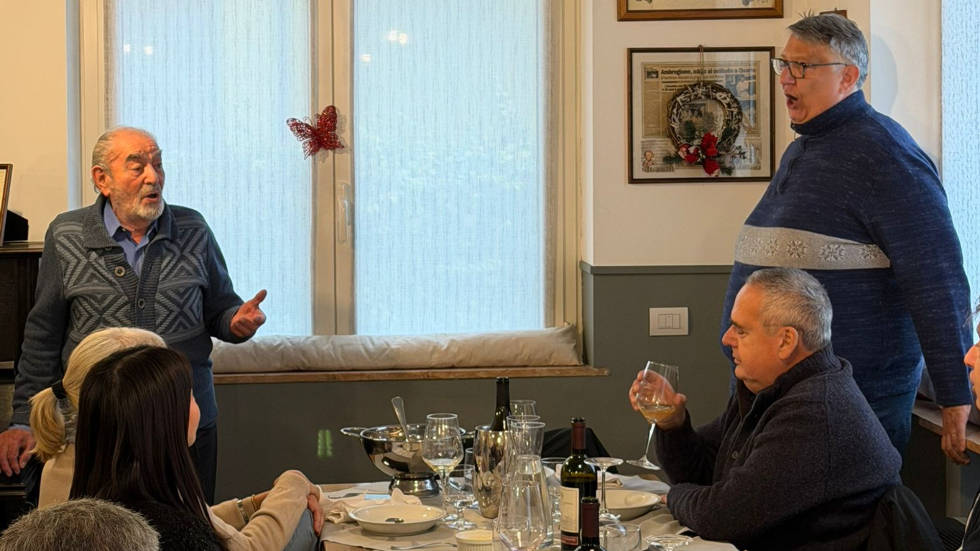 Il concerto informale del baritono Ambrogio Maestri alla Trattoria Regina di Gariga