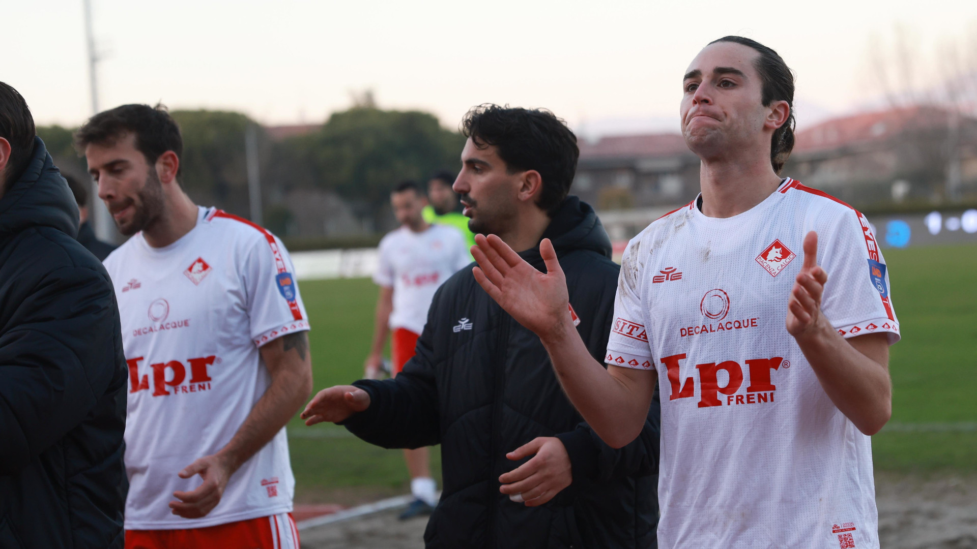 La delusione dei biancorossi al termine della gara di Desenzano