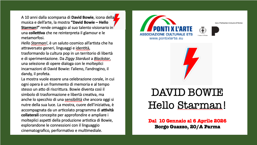 La presentazione della mostra a Parma, a cura di Stefano Bianchi, che si terrà dal 10 gennaio al 5 aprile