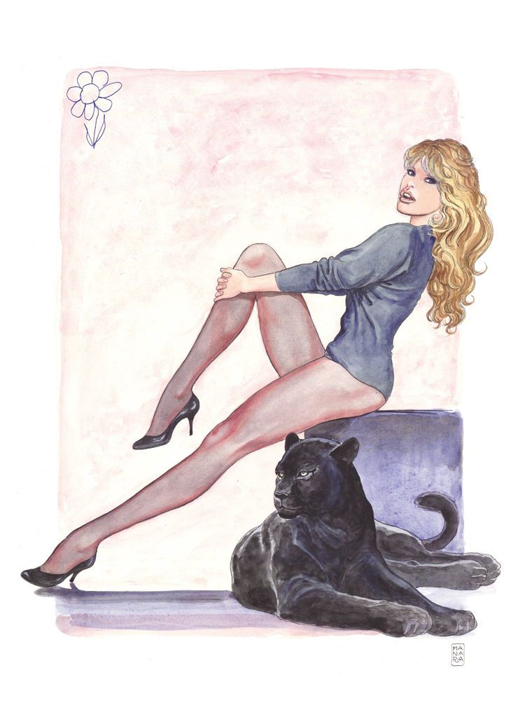 Il piccolo fiore negli acquerelli di Milo Manara era il simbolo personale di B.B.