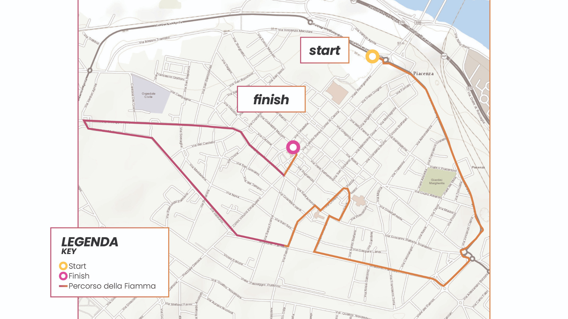 Fiaccola olimpica a Piacenza il 16 gennaio