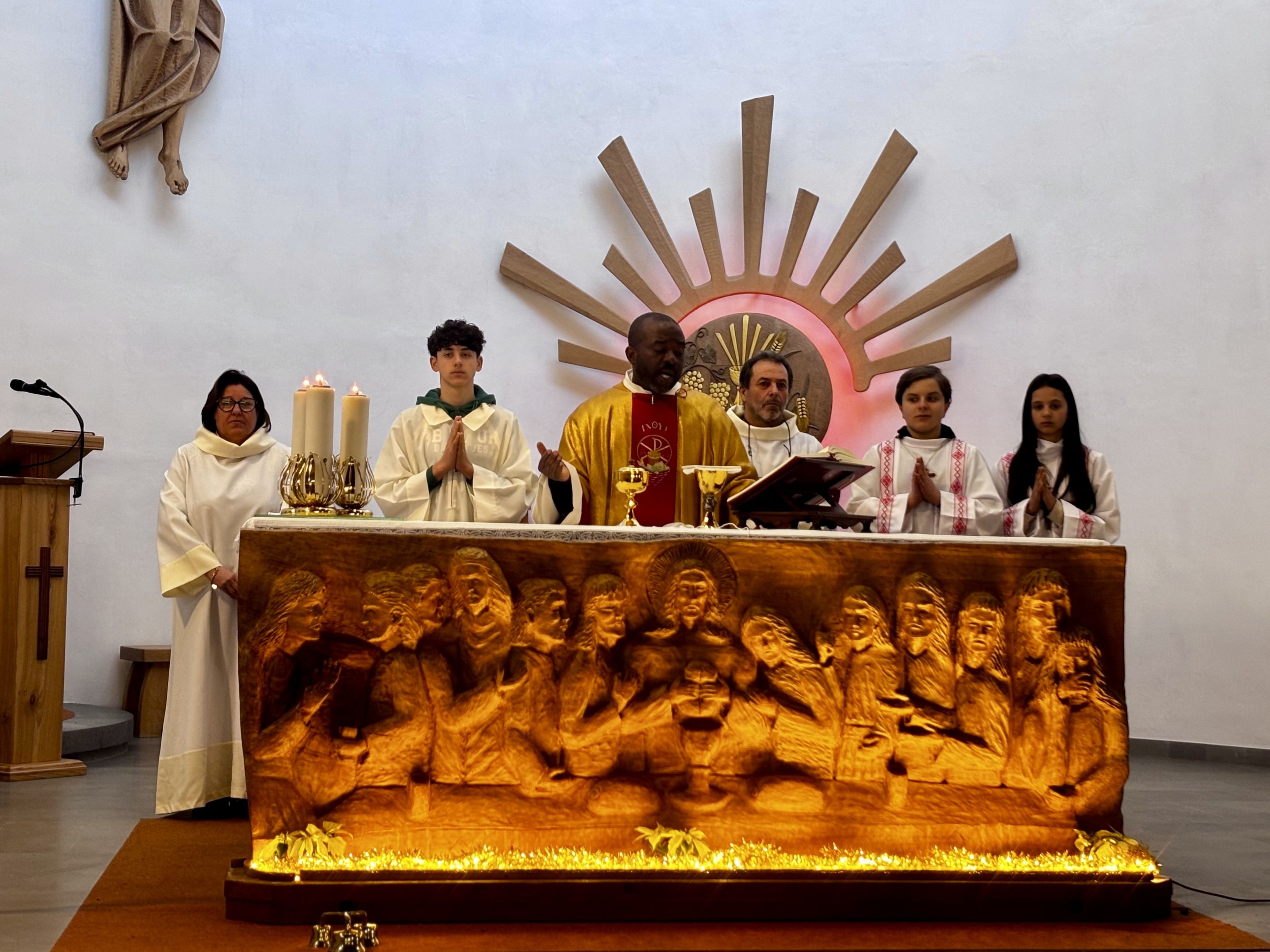 Il saluto a don Jean Laurent Konango a Morfasso