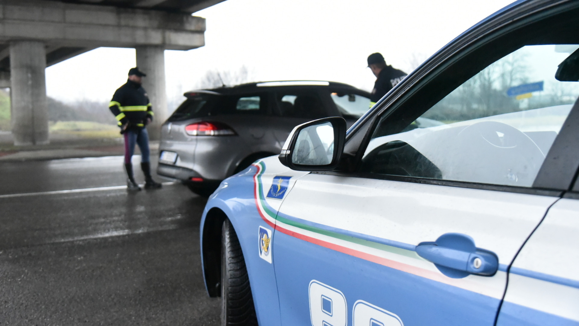 posto di controllo della polizia stradale