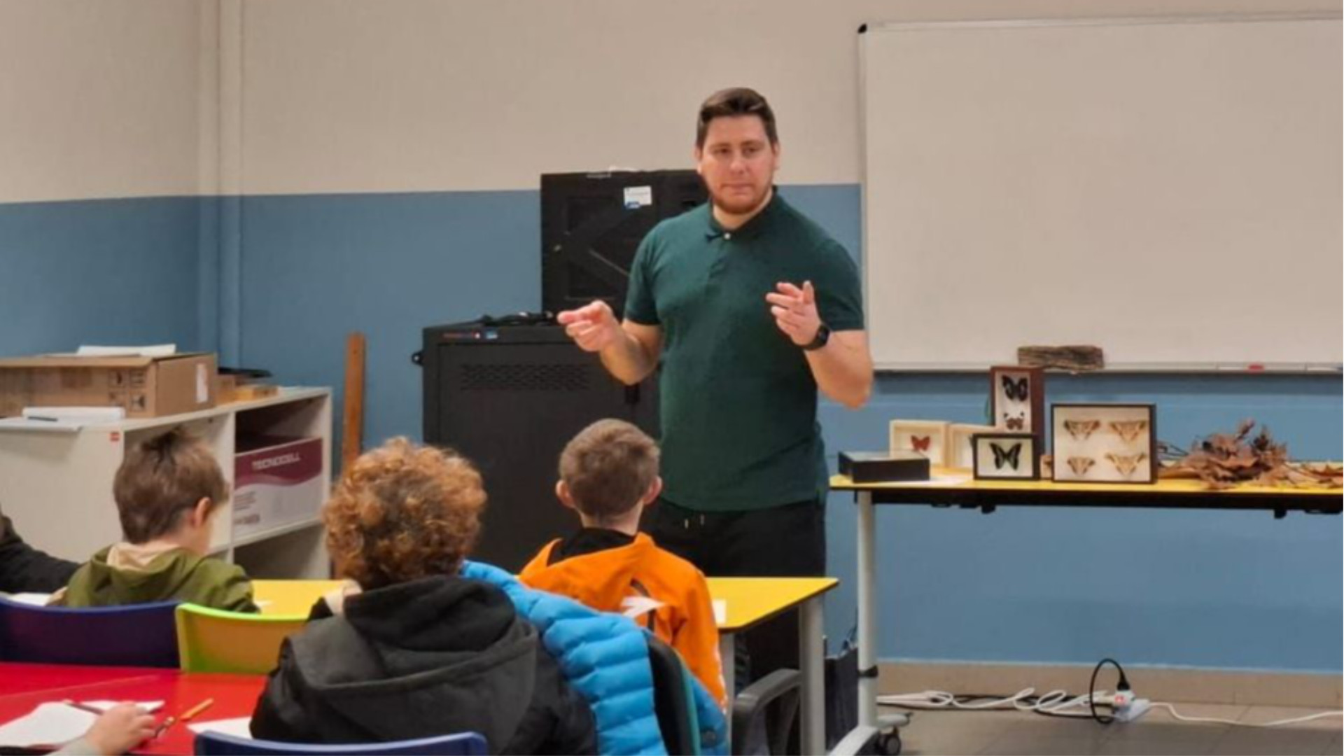 Claudio Sbaraglia durante la sua "lezione"