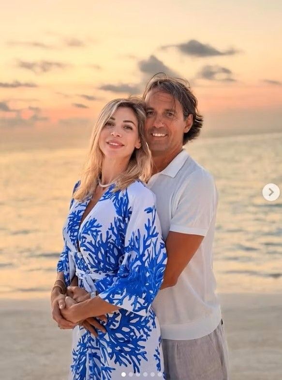 Simone con la moglie Gaia