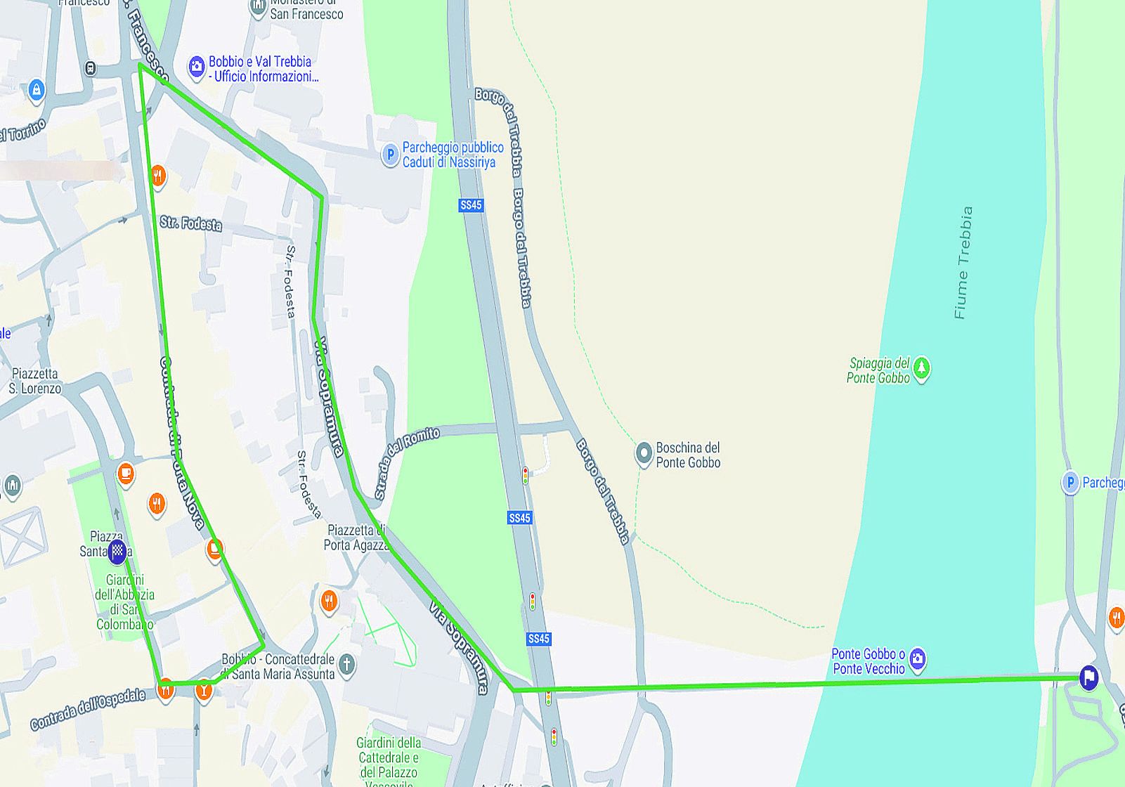 Il percorso della fiamma olimpica a Bobbio