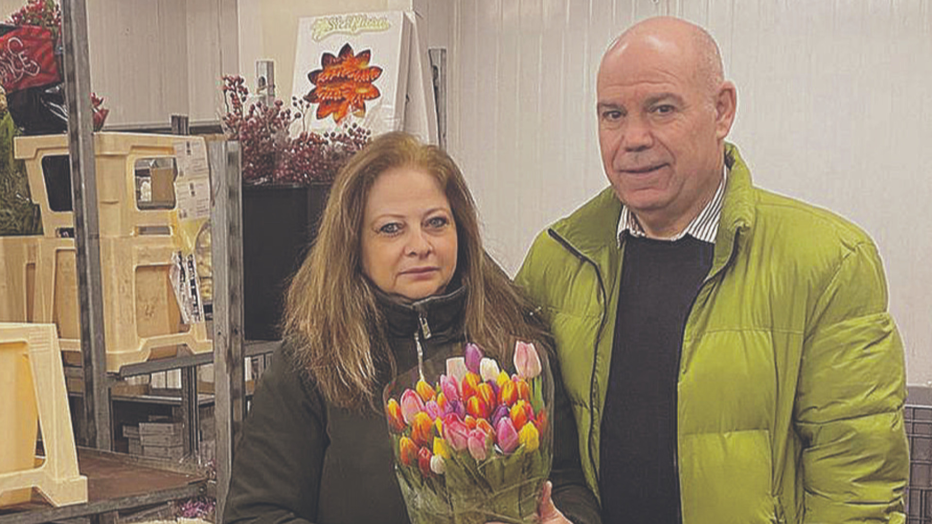 San Giorgio: Danilo Paraboschi e la moglie Paola Ferraroni hanno chiuso per il pensionamento il loro negozio Idea verde in piazza Marconi
