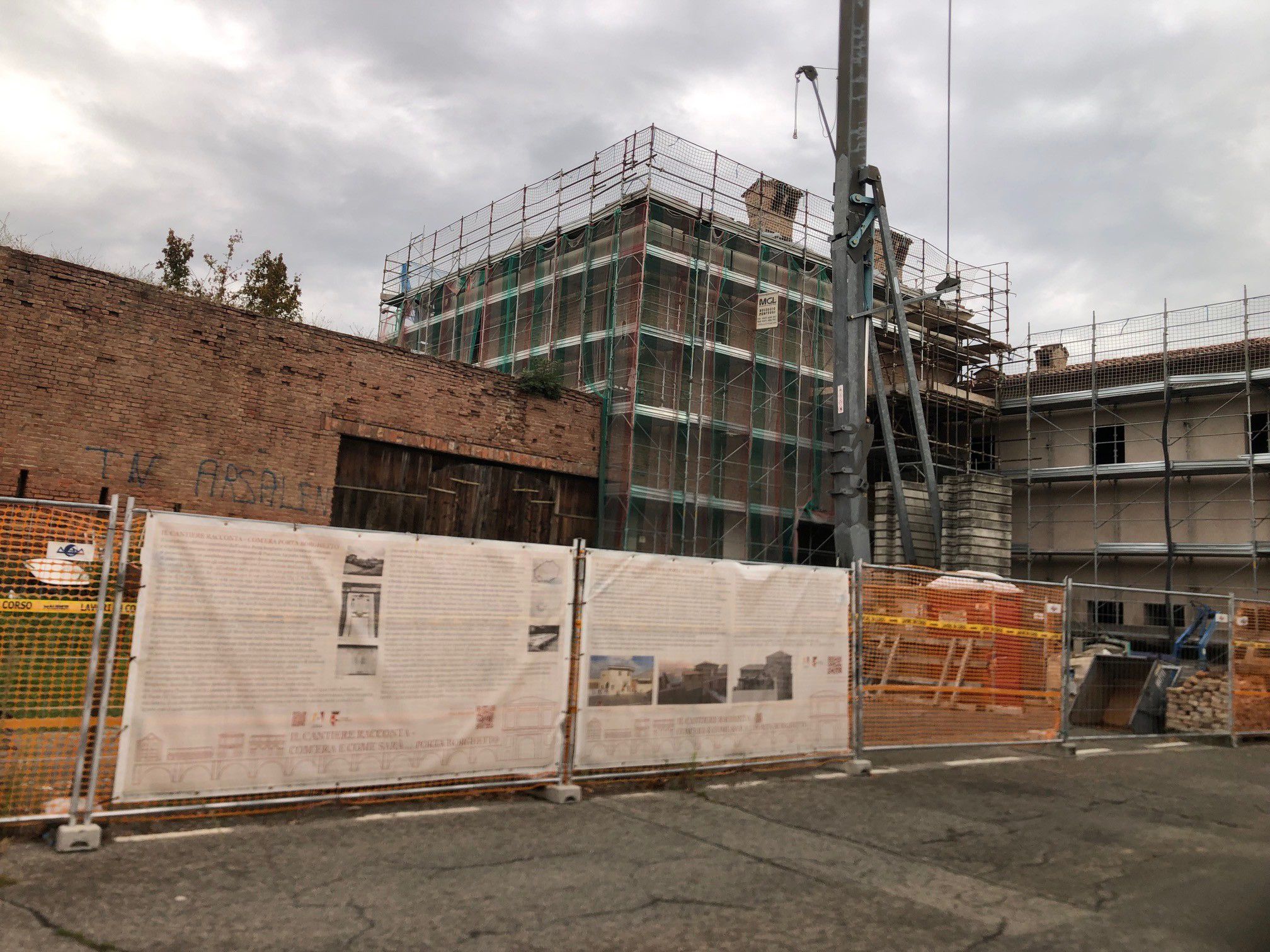 Il cantiere di Porta Borghetto 