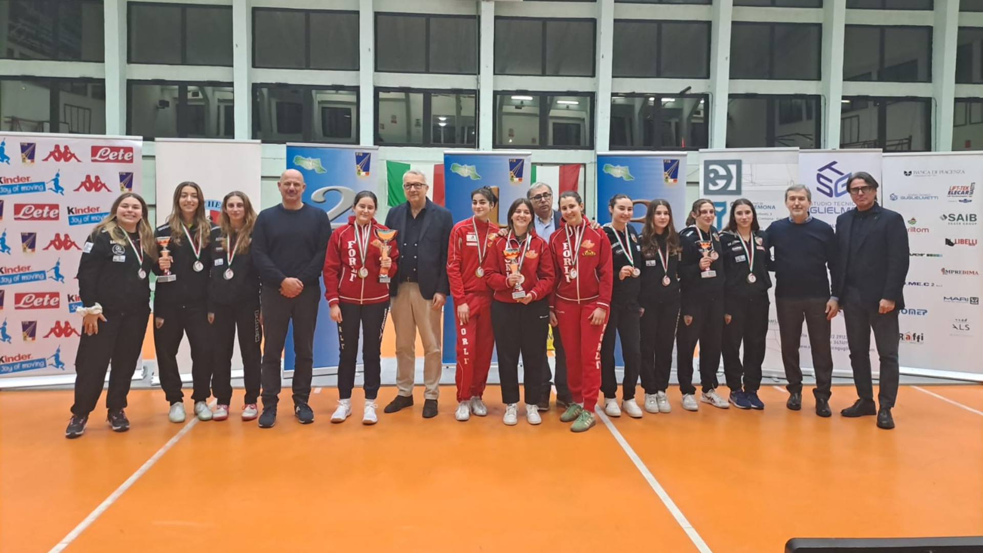 Le premiazioni delle squadre vincitrici