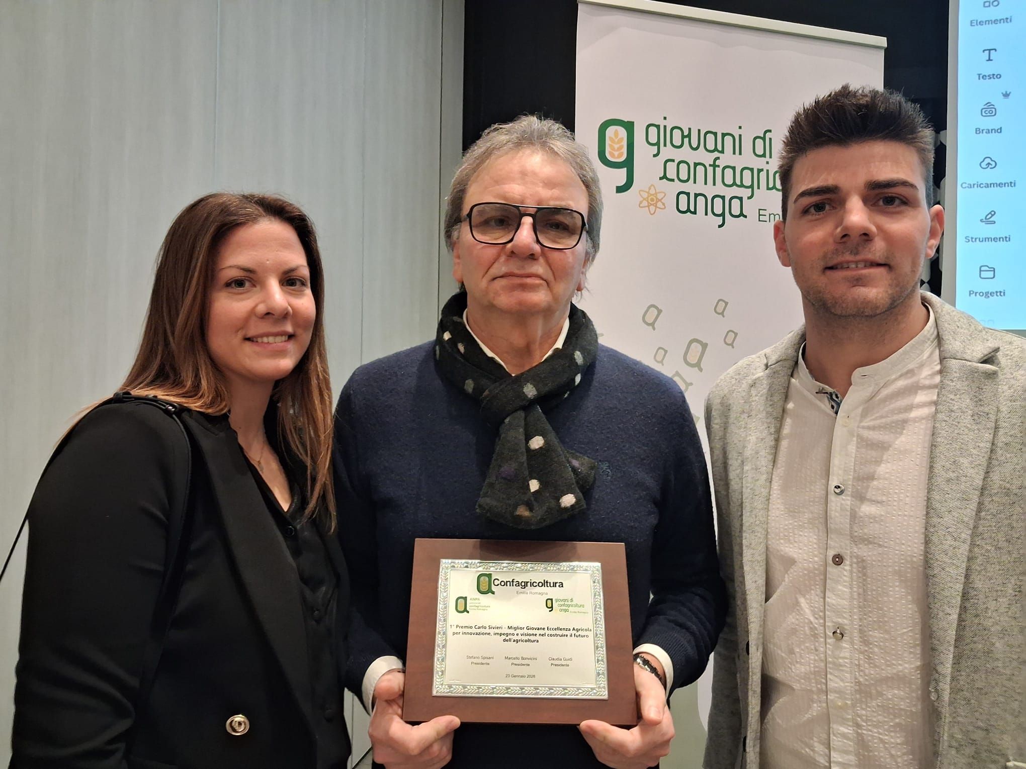 Giulia ed Andrea con il papà