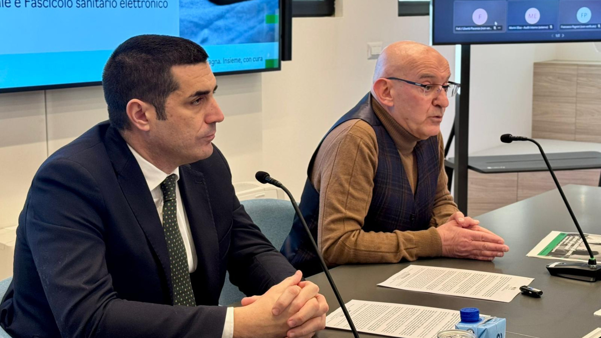 Da sinistra, Michele de Pascale e Massimo Fabi