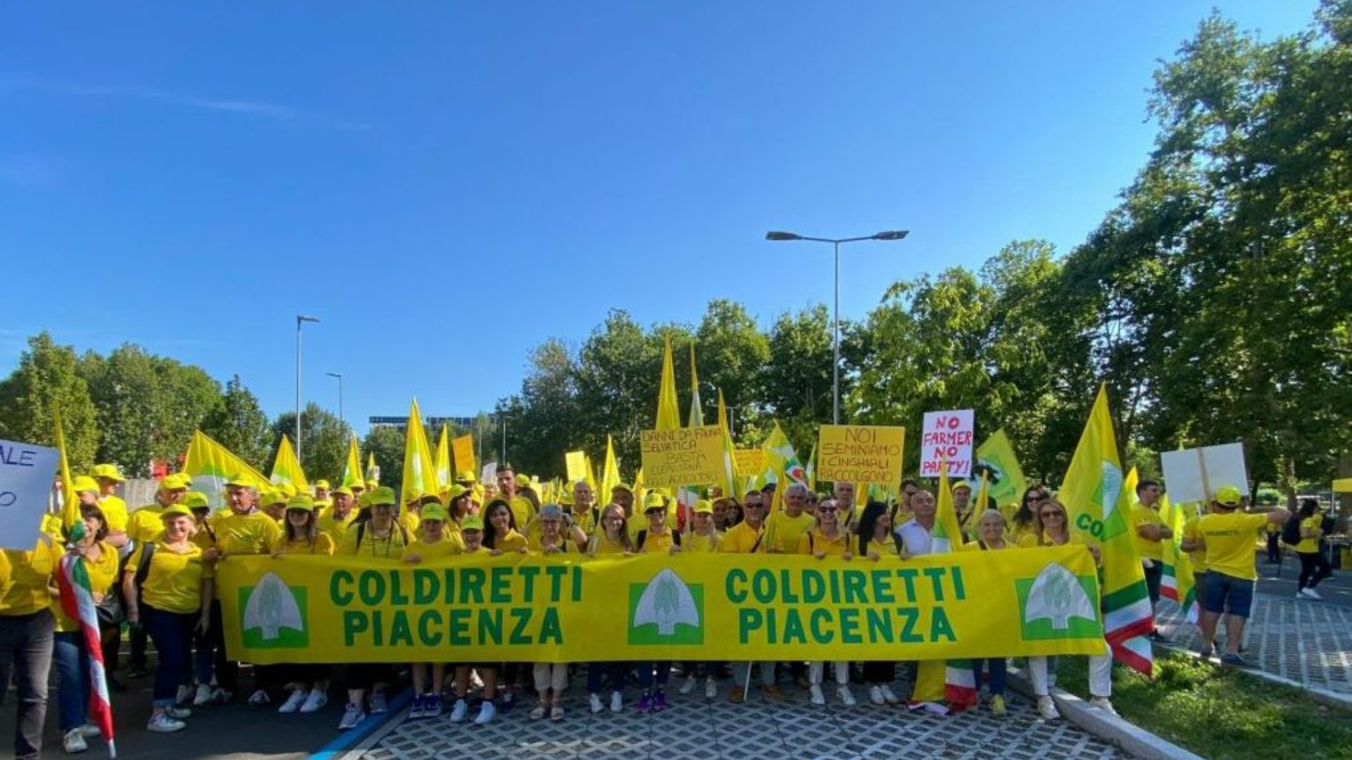 Una precedente manifestazione di Coldiretti