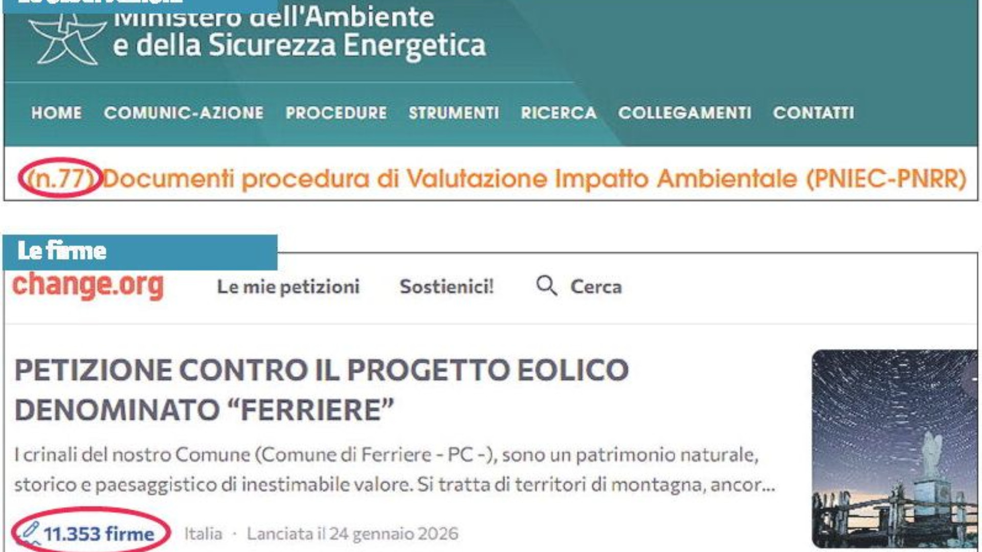 Il “no” all’eolico arriva a Farini: «Servono più osservazioni per convincere il Ministero»