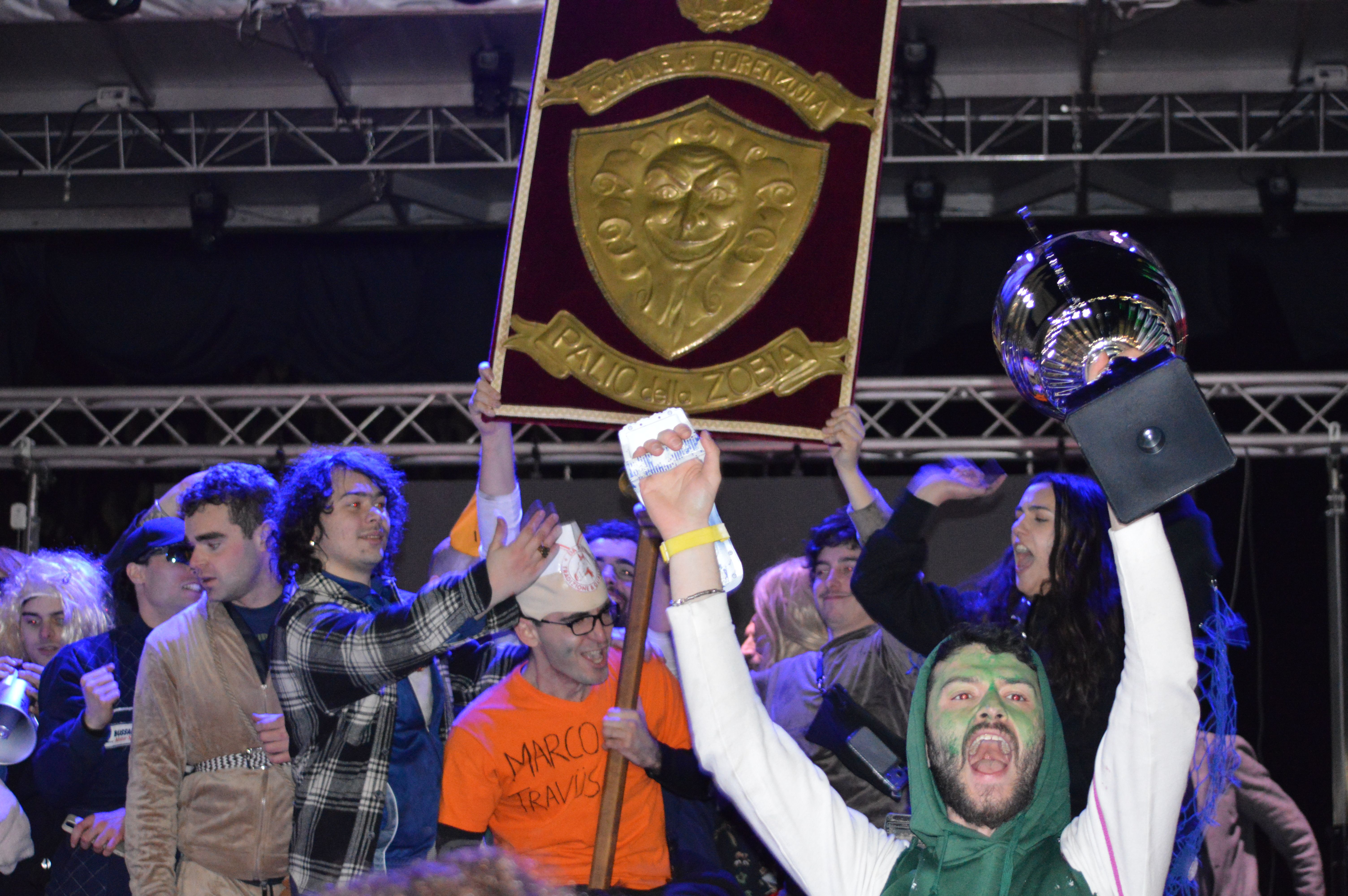 I vincitori del 43esimo Palio della Zobia: la Gerassa con “I baracon fiurinsulan” (foto Duani)