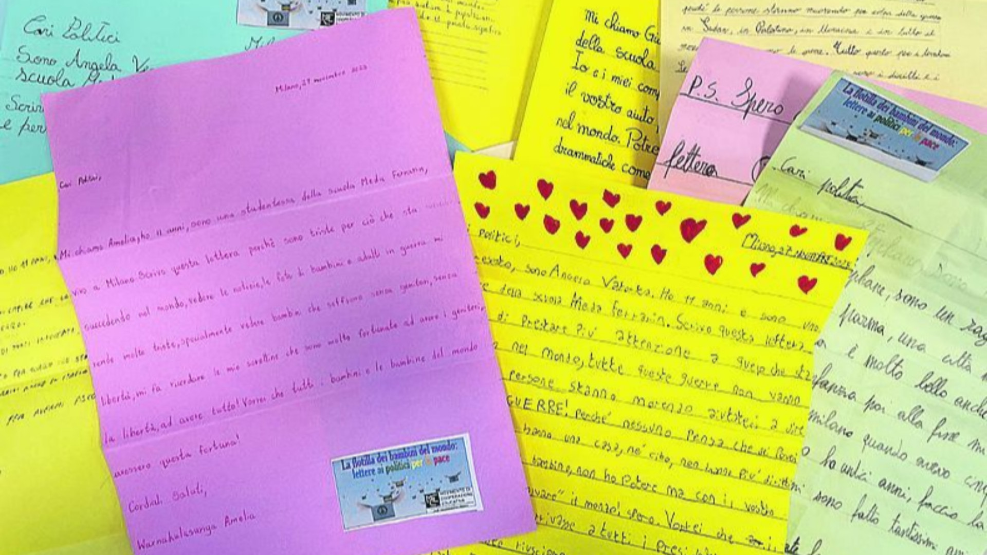 I bimbi scrivono a Papa, Mattarella e Meloni: «Aiutateci ad avere la pace»