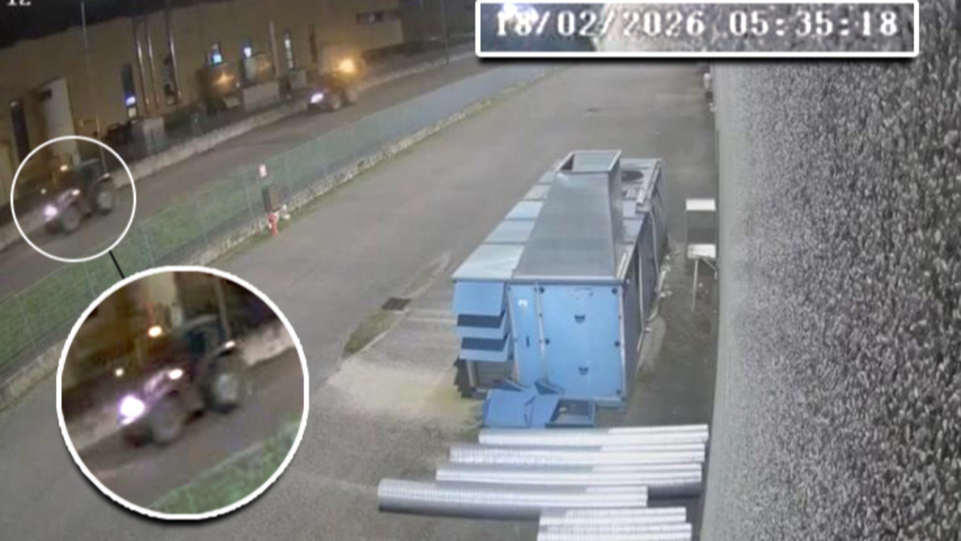 Rubano trattori e li nascondono in un capannone vuoto (VIDEO)