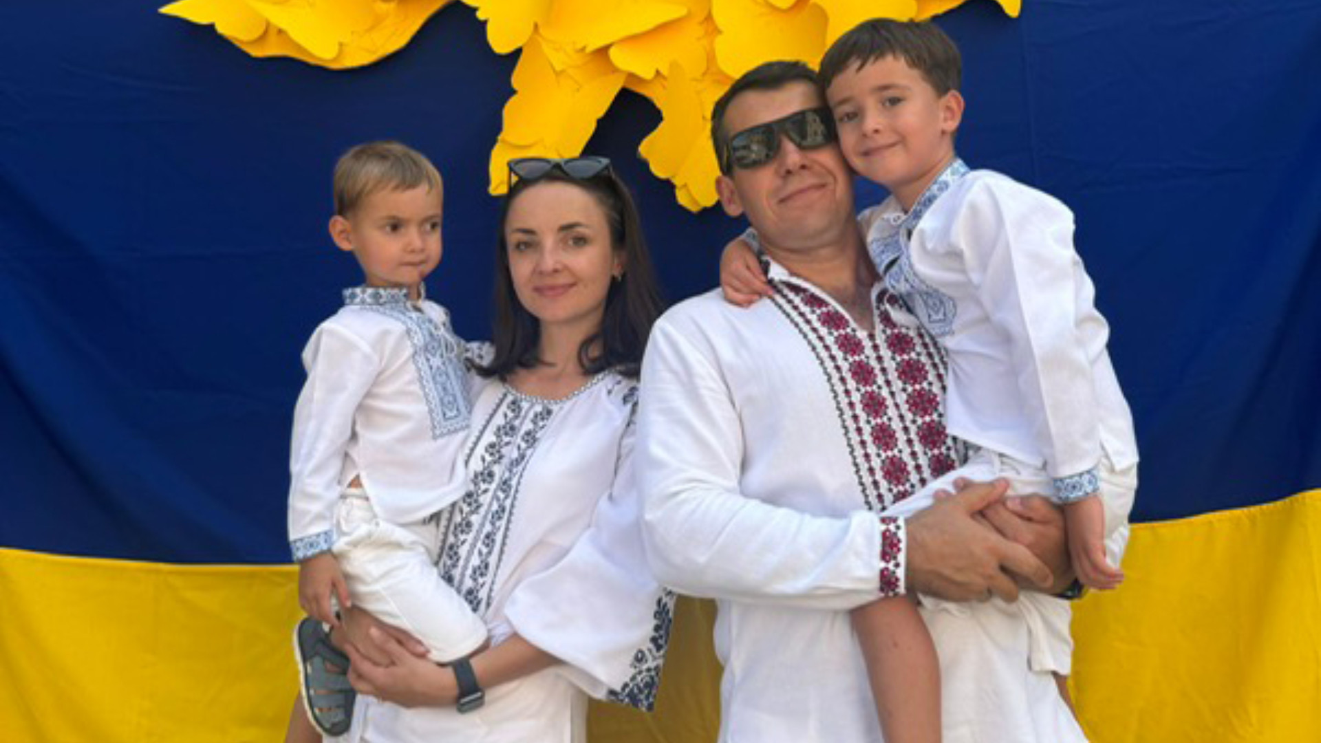 Ruslana Volkerniyk con la sua famiglia