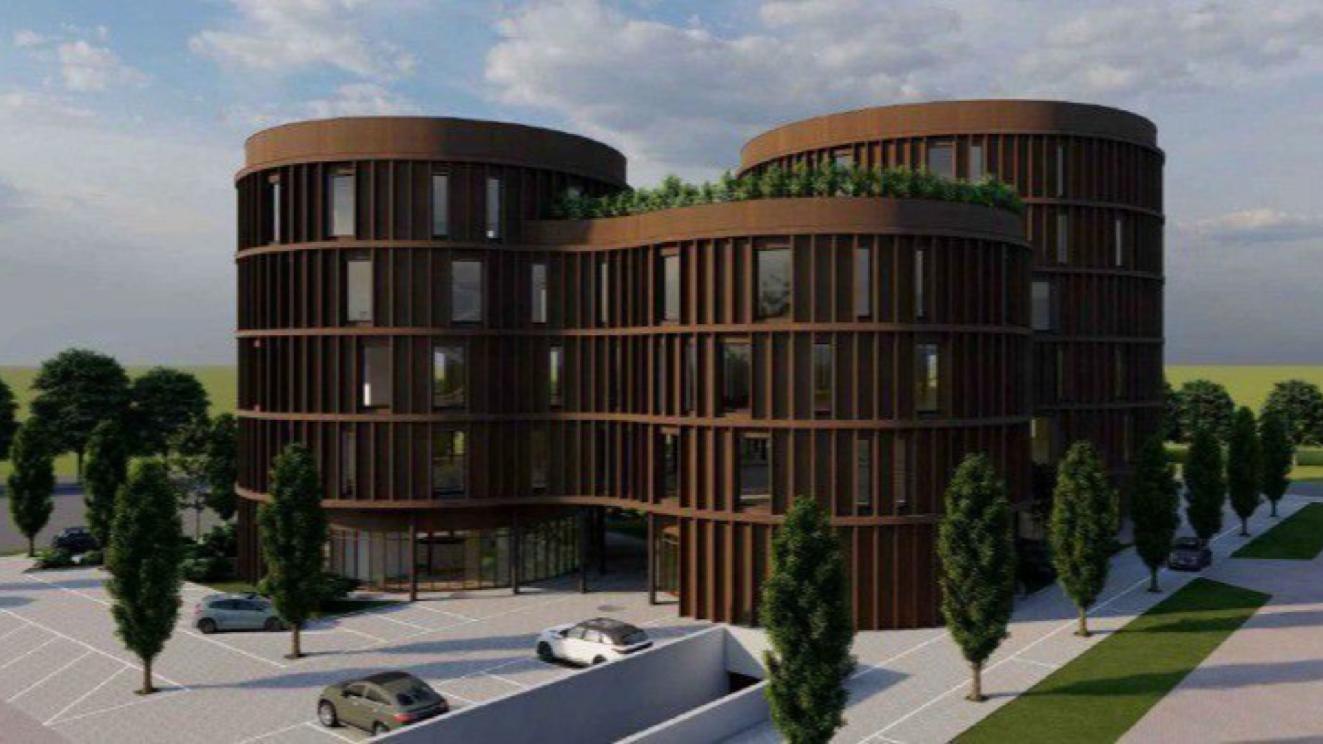 Un centro direzionale alla Baia del Re, tre palazzi cilindrici destinati a uffici