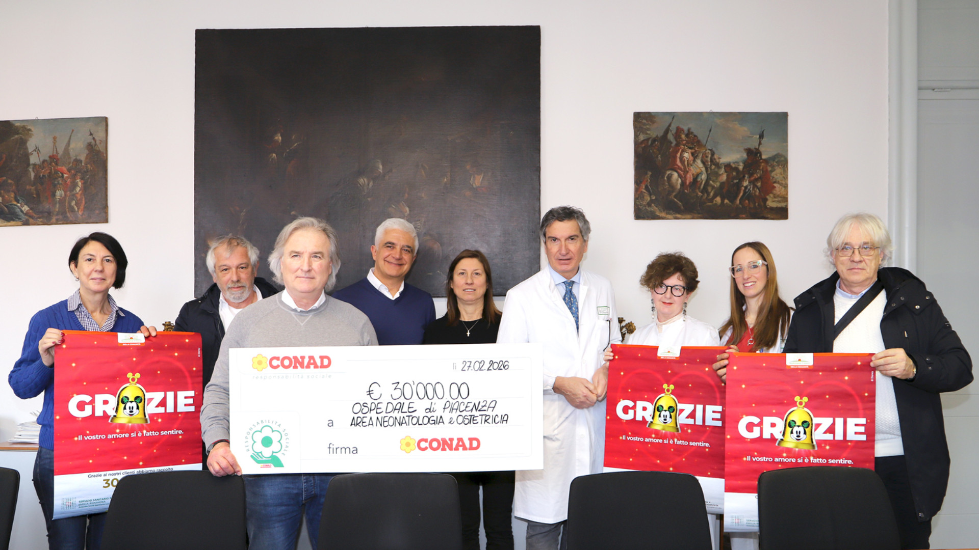 «Fin dal primo vagito», da Conad raccolti 30mila euro per Neonatologia