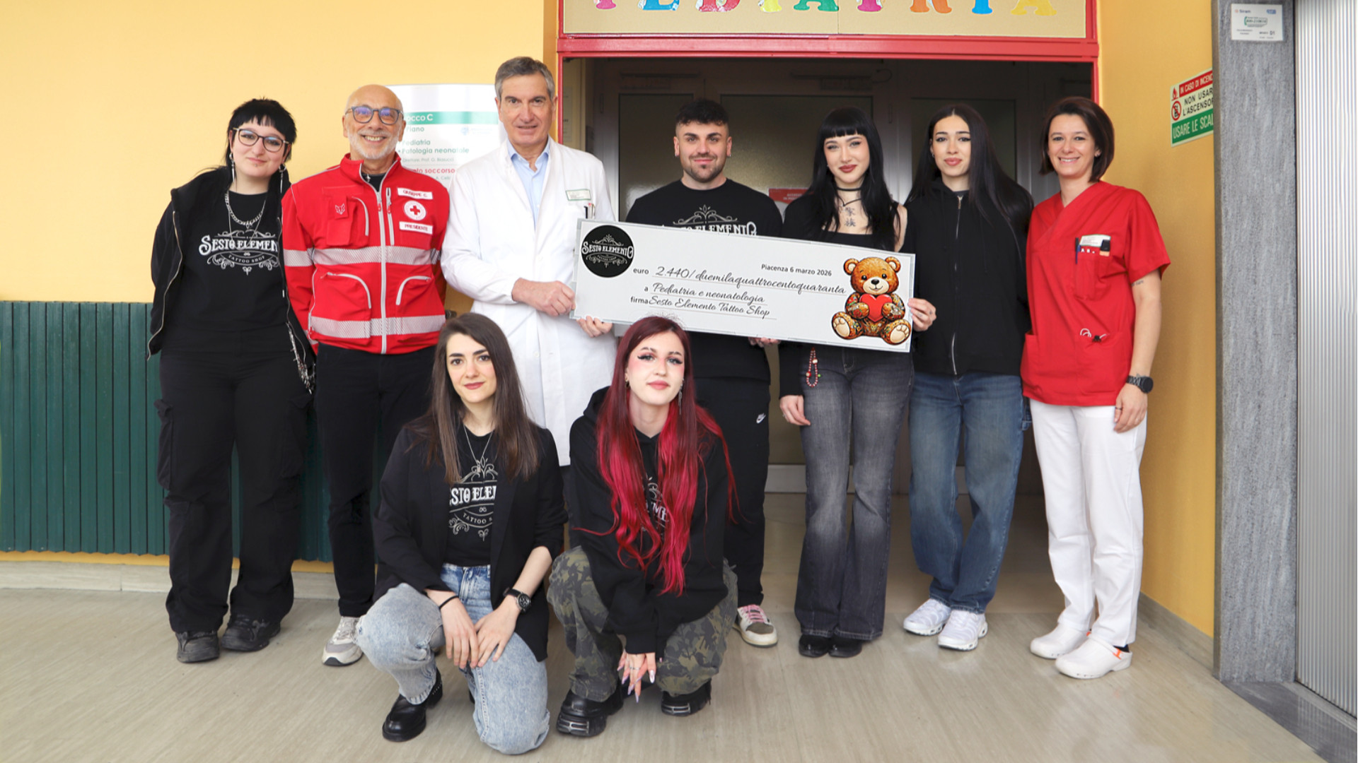 Creatività e passione, da Sesto Elemento Tattoo 2.400 euro a Pediatria