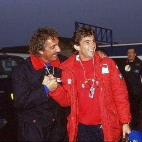 Ayrton Senna con il fotografo Angelo Orsi