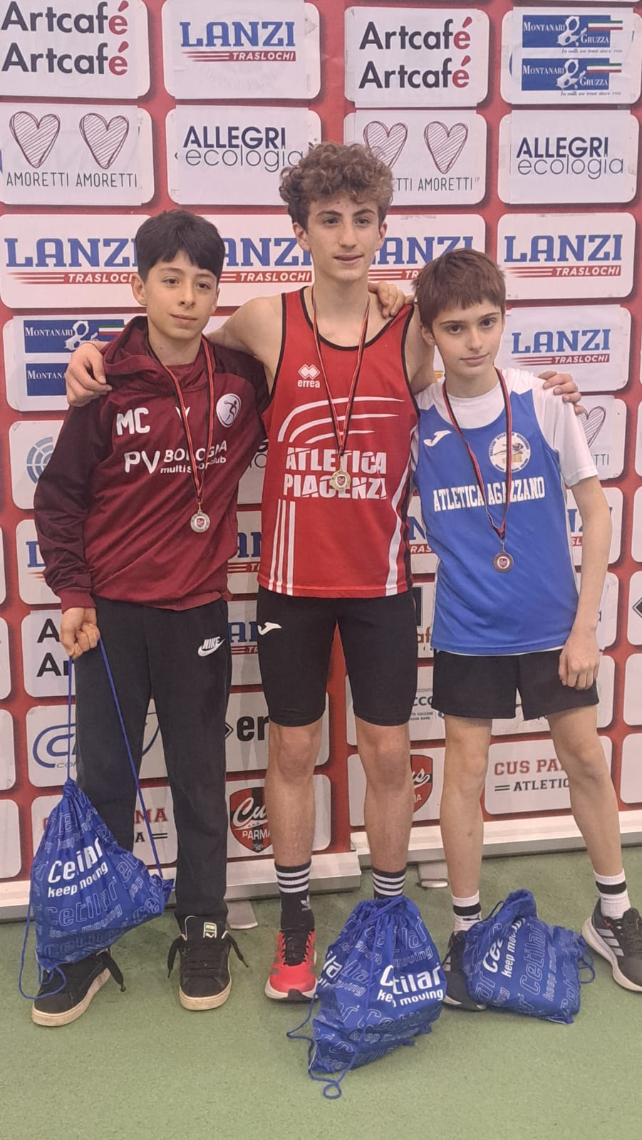 Milo Perotti con l'oro nei 60 metri