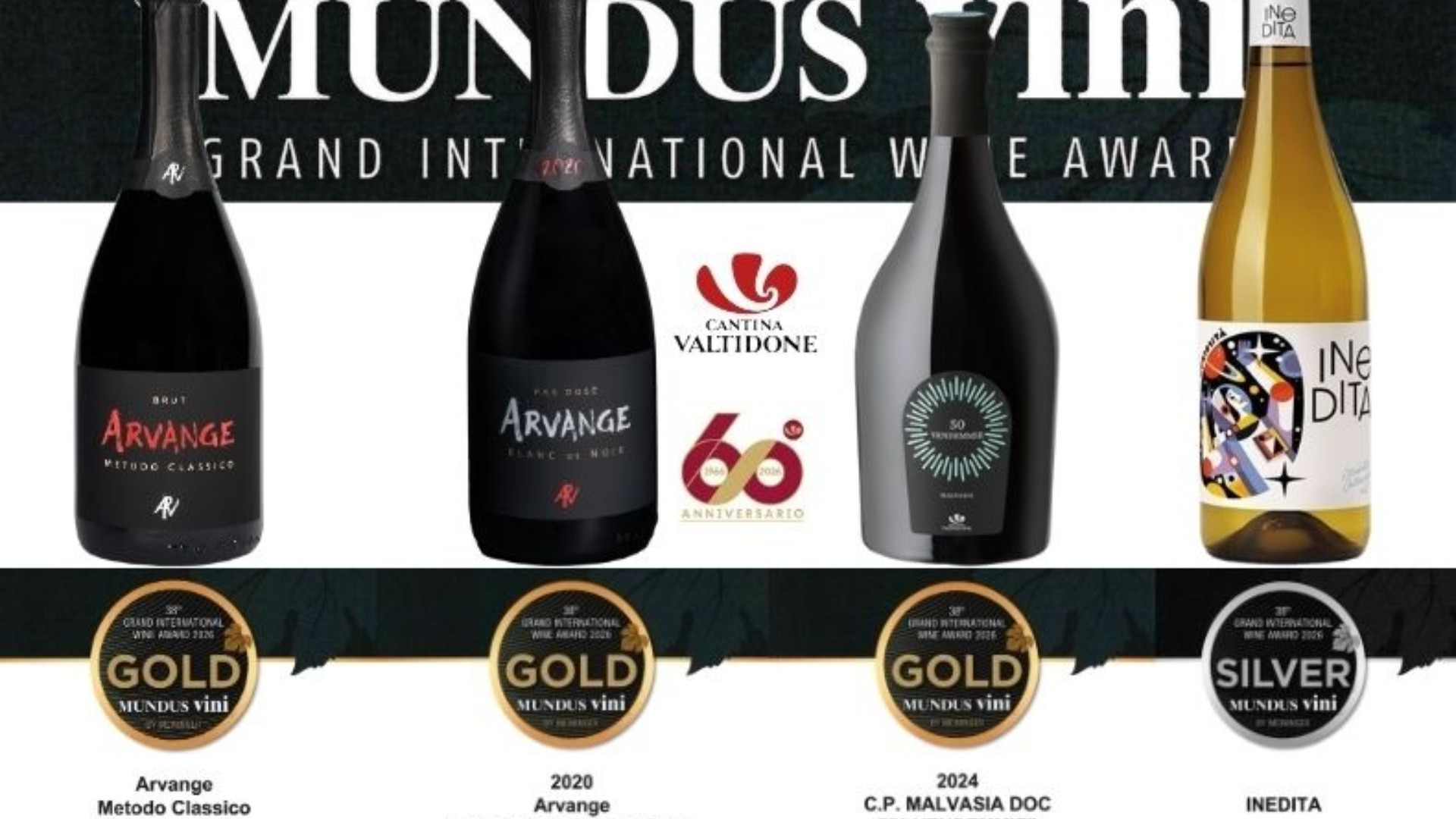 "Mondus vini", pioggia di riconoscimenti per la Cantina Valtidone