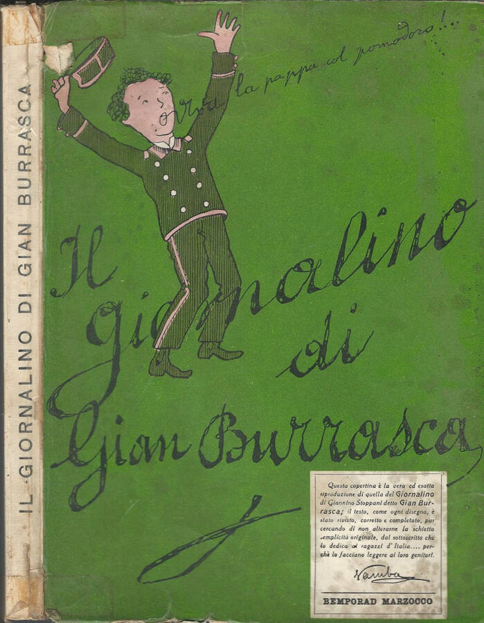 La copertina d'epoca del "Giornalino di Gian Burrasca" di Vamba