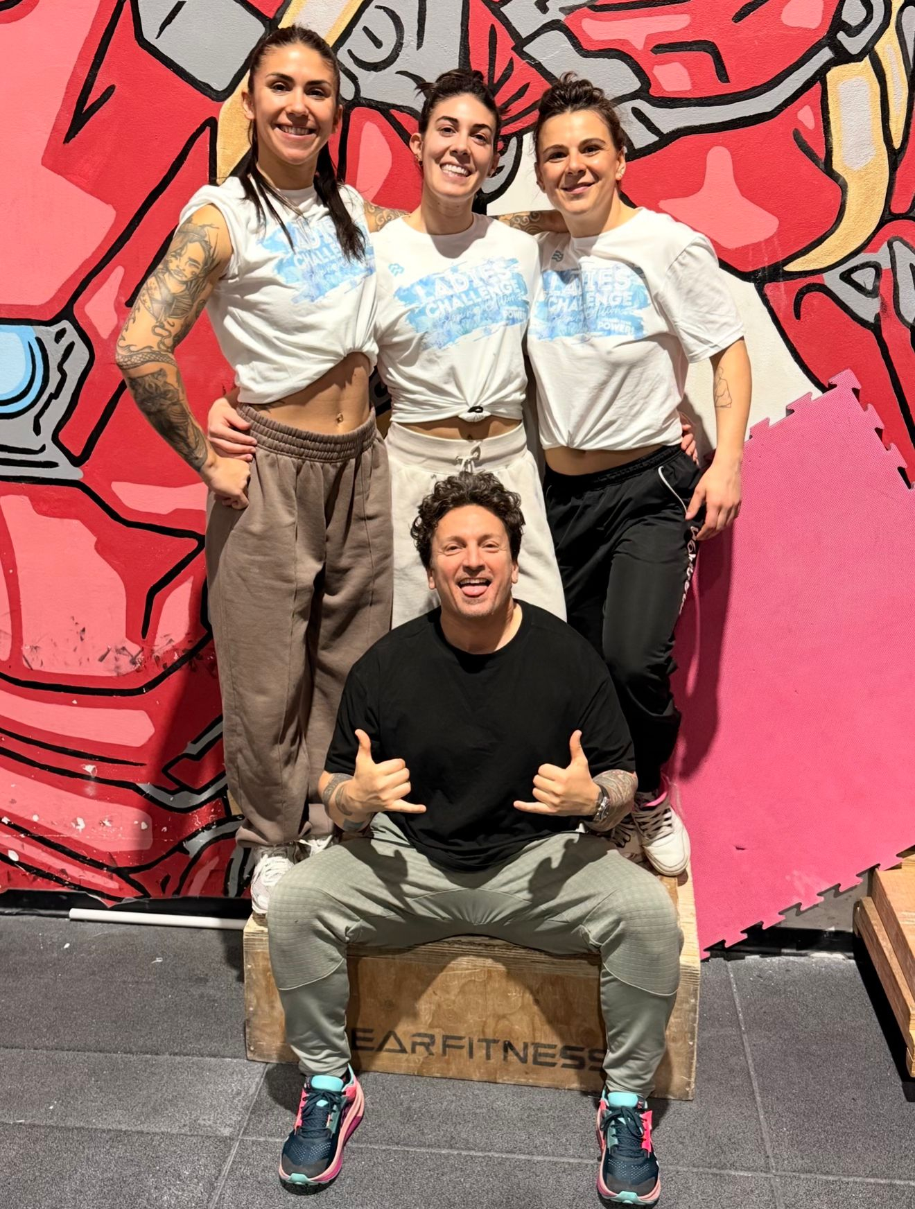 Le tre piacentine prime classificate assieme a coach Pasini