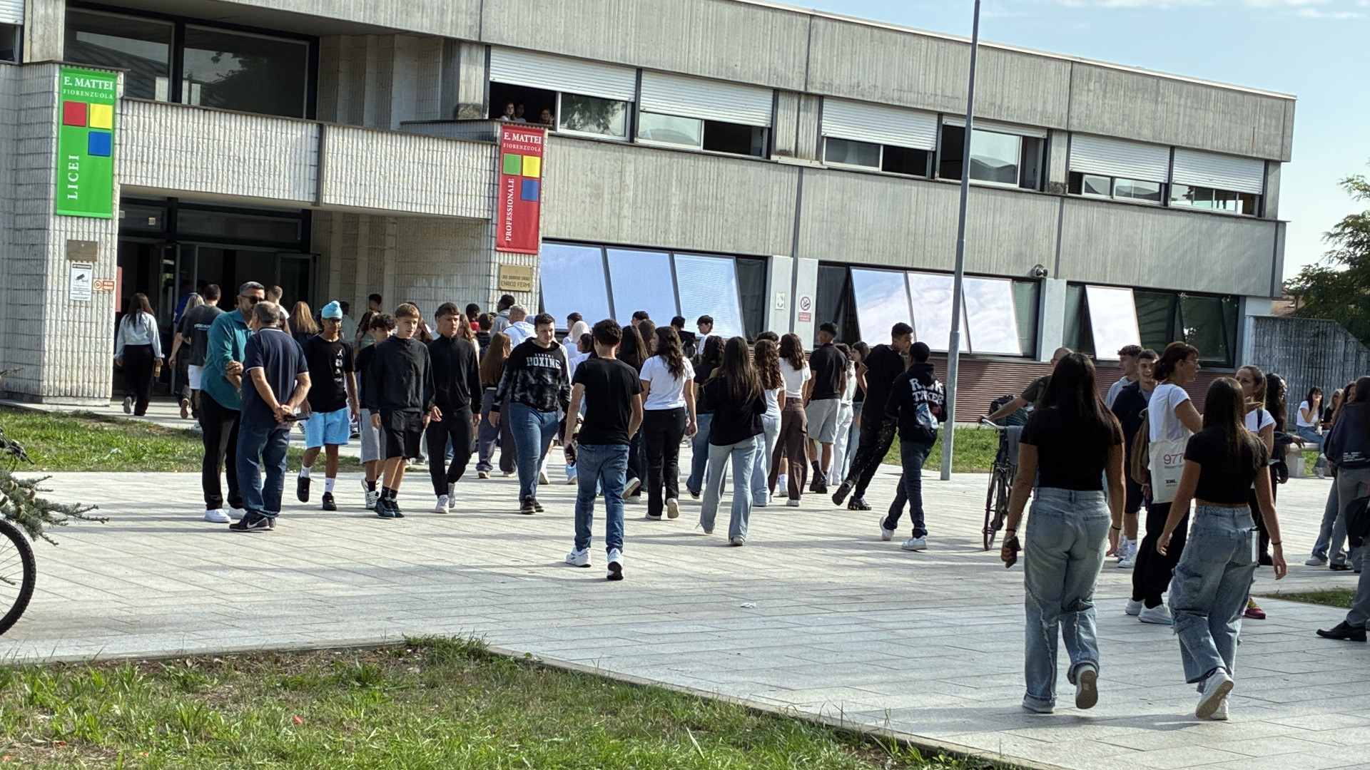 Studenti al polo Mattei di Fiorenzuola