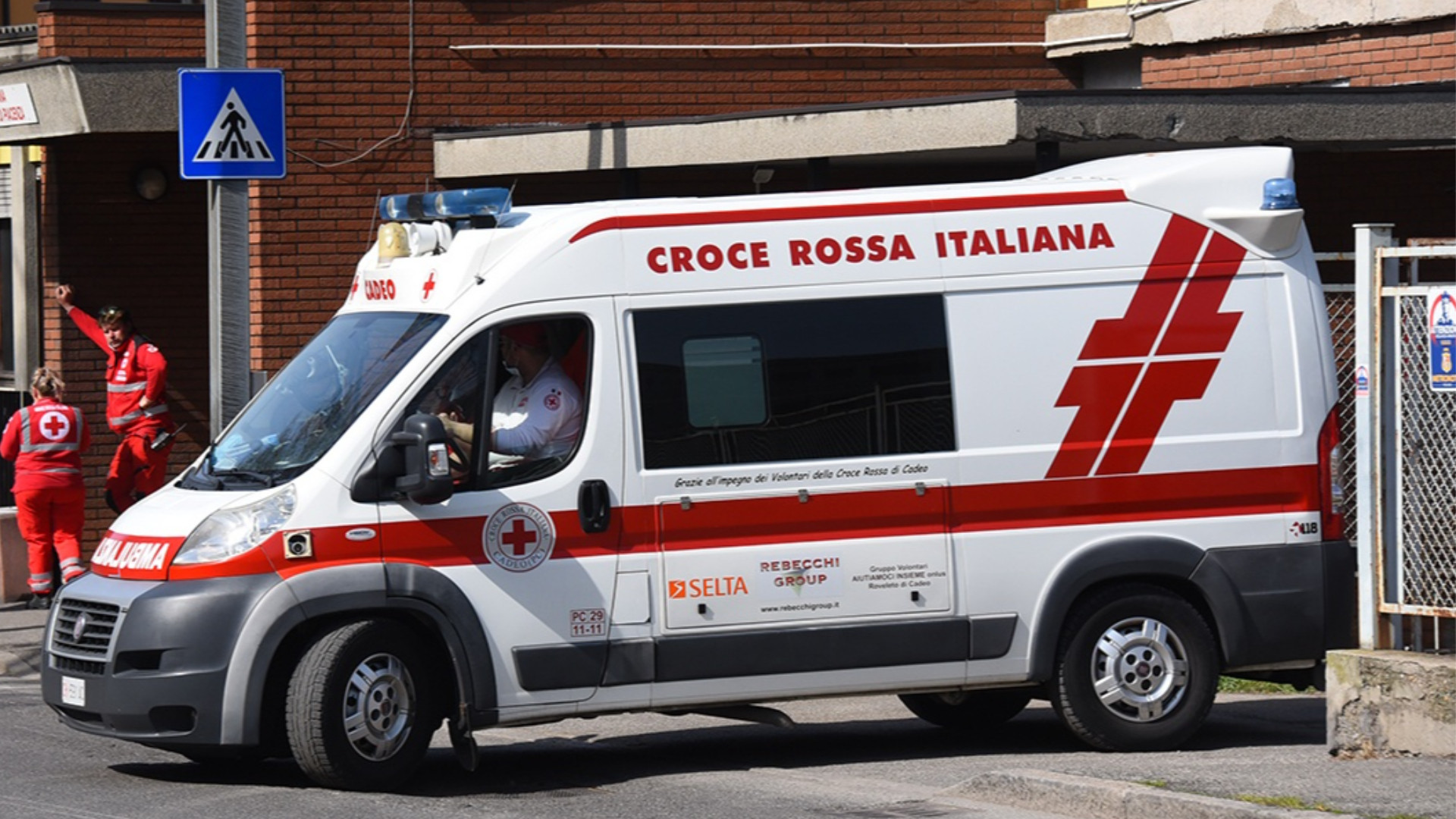 Un'ambulanza della Croce Rossa