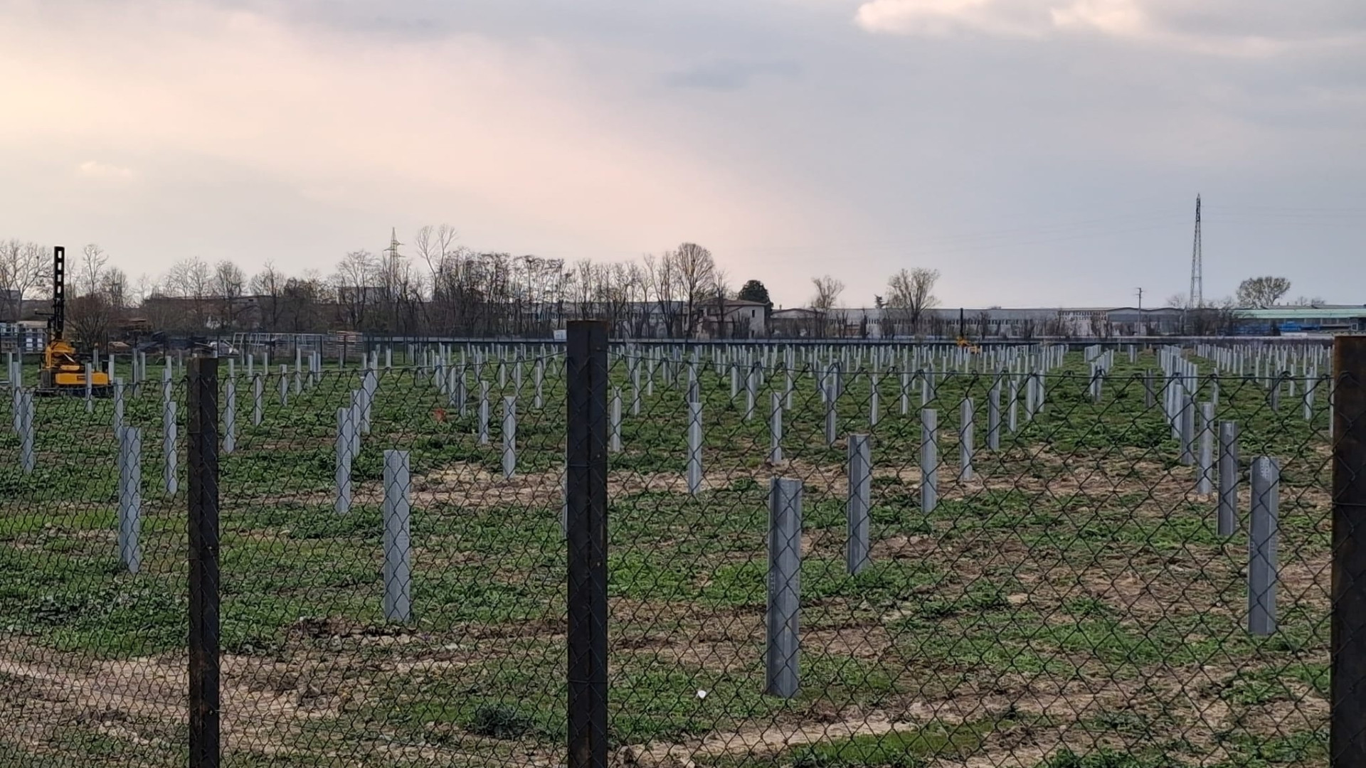 Allestimento del parco fotovoltaico fra Rottofreno e San Nicolò
