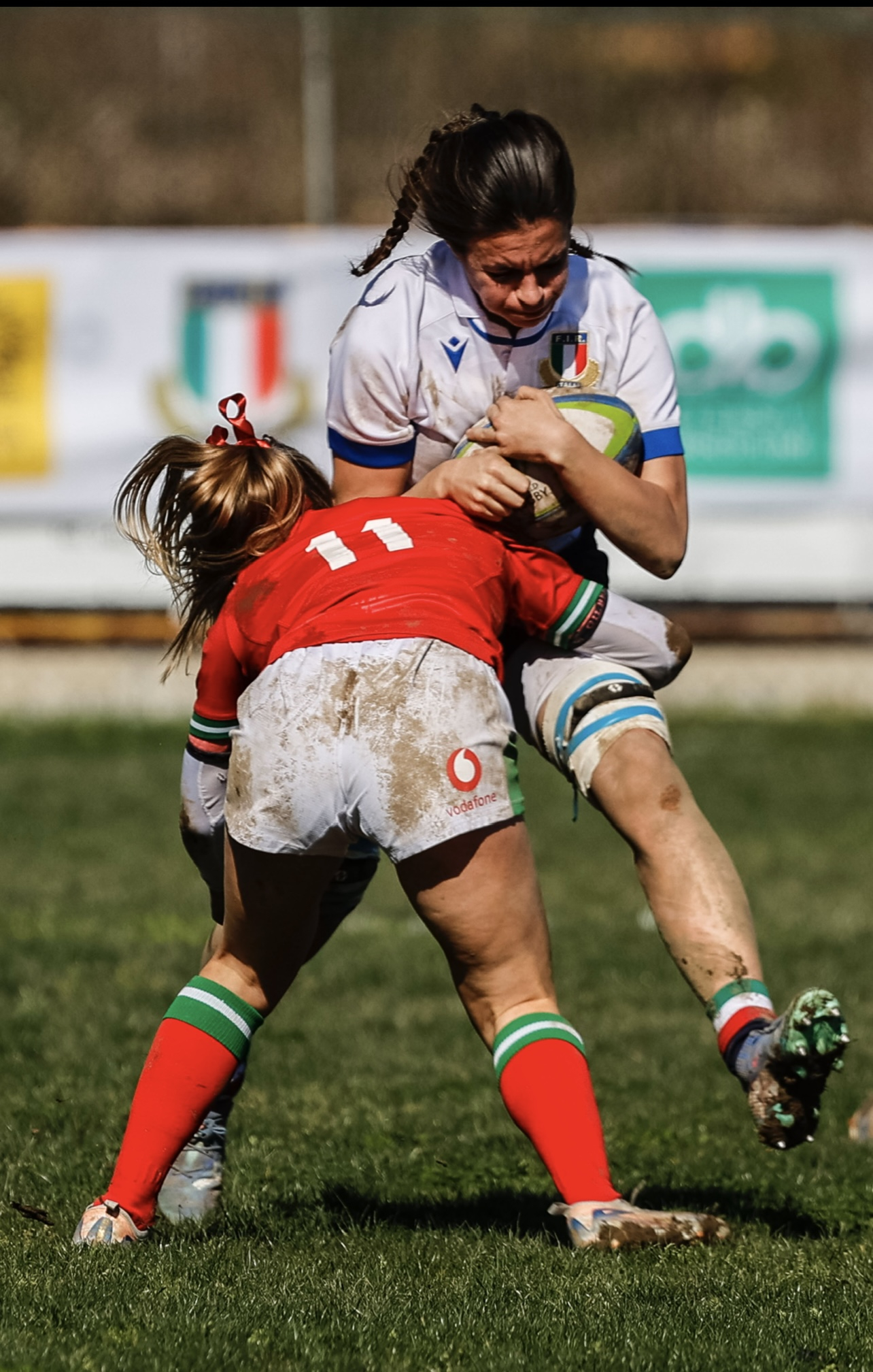 Denise Stead contro il Galles nell'amichevole di un anno fa