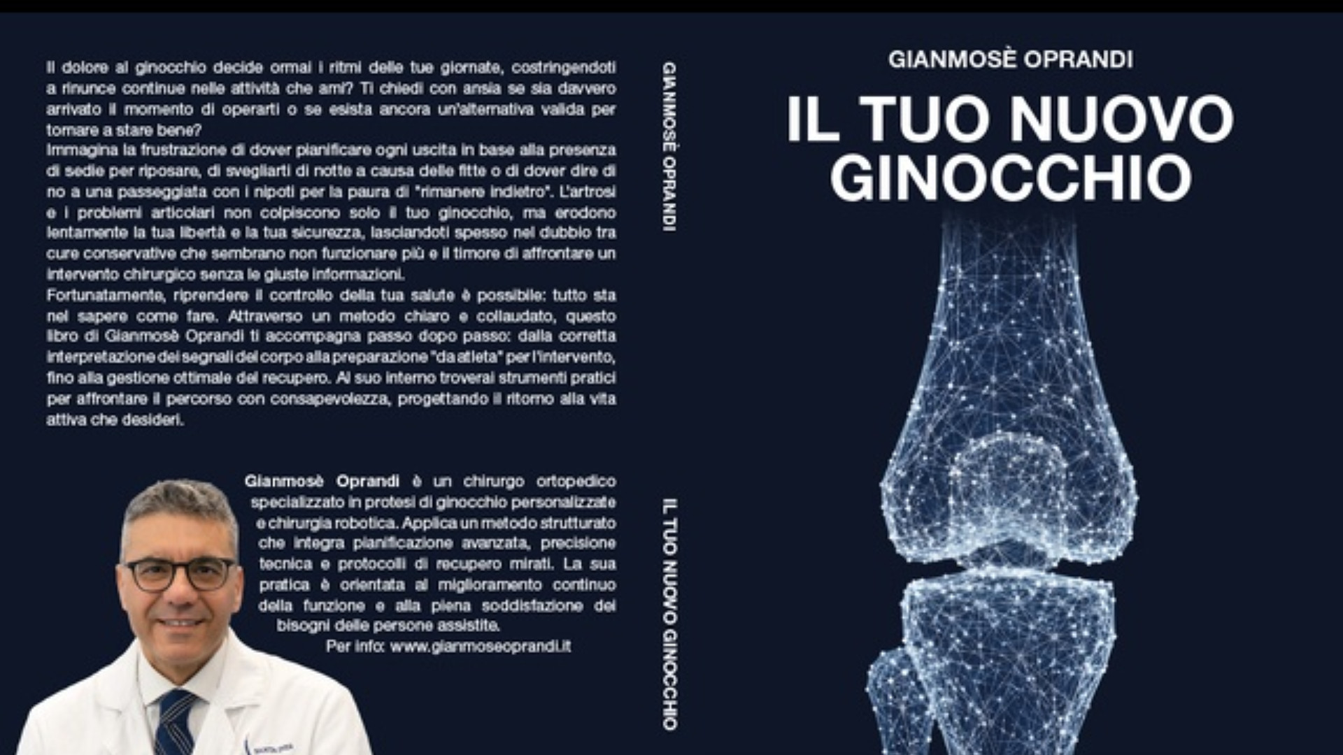 Gianmosè Oprandi lancia il Bestseller “Il Tuo Nuovo Ginocchio”