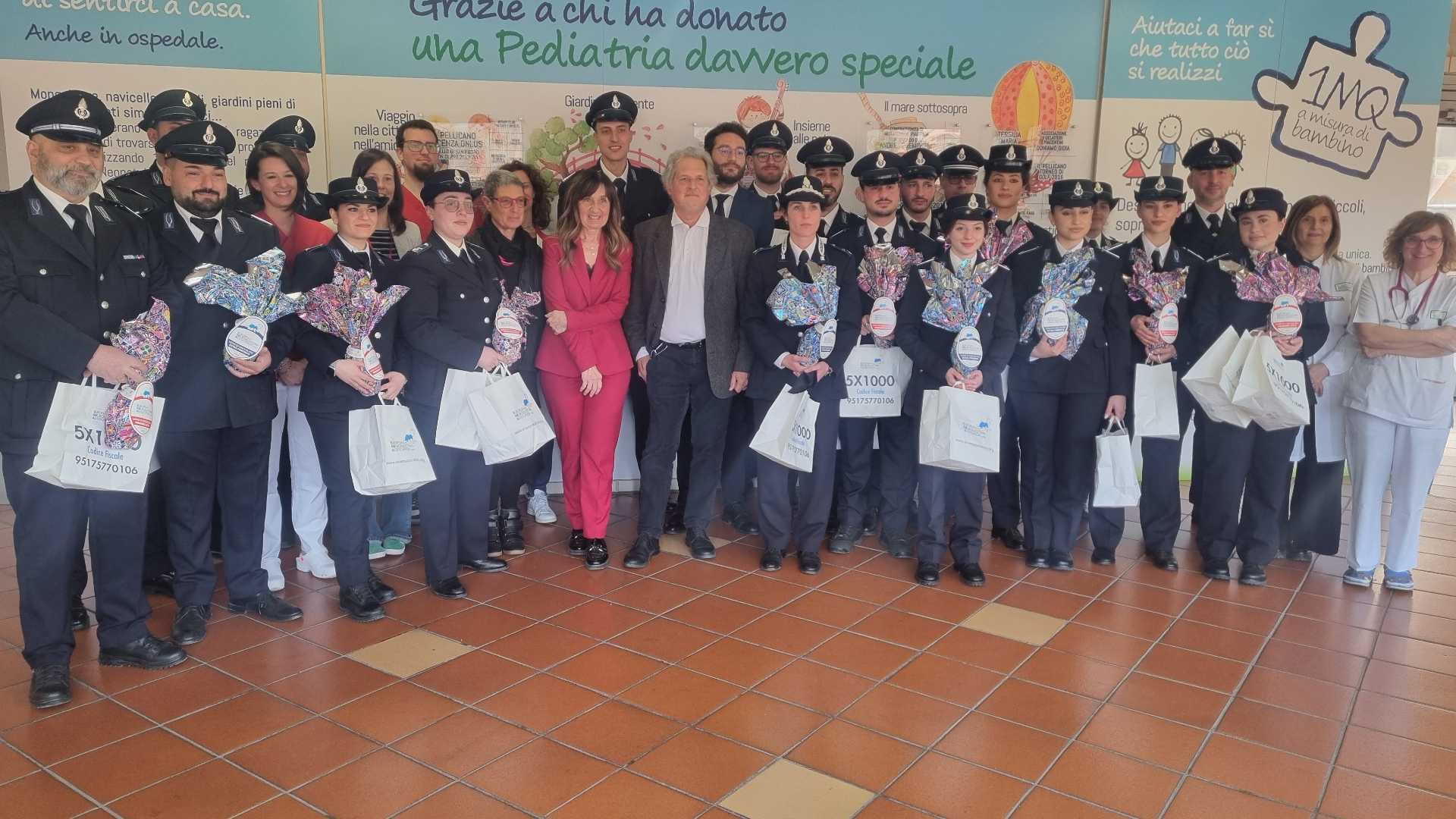 La polizia penitenziaria dona 120 uova pasquali al reparto di Pediatria
