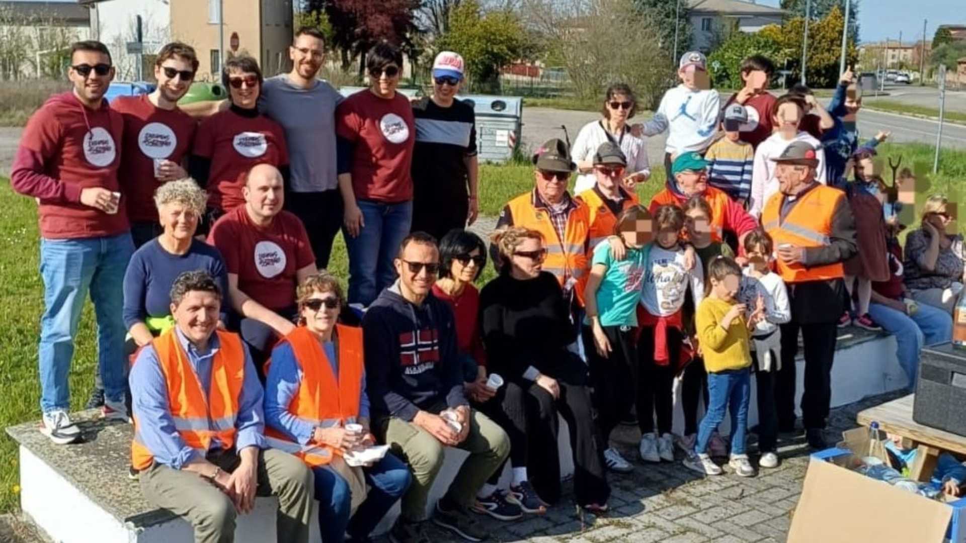 I volontari in azione ad Agazzano